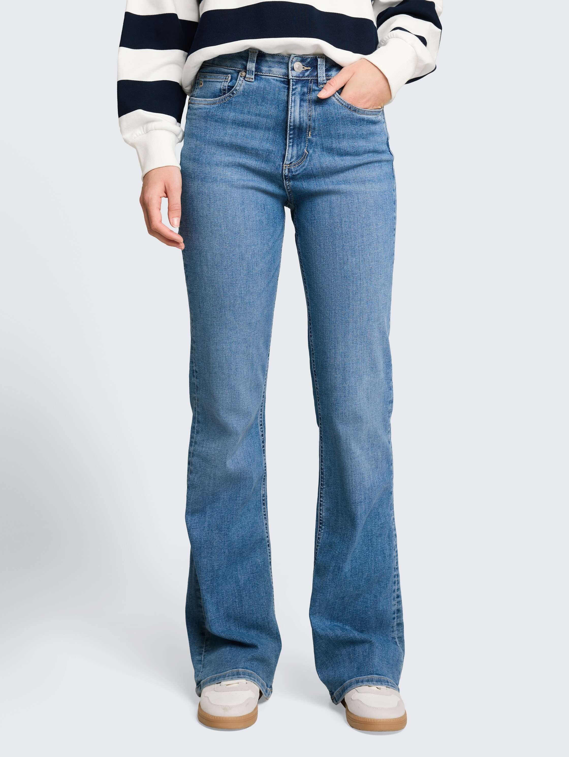 Image of TOM TAILOR Denim 5-Pocket-Jeans "Style Ava Flared" mit Stretch