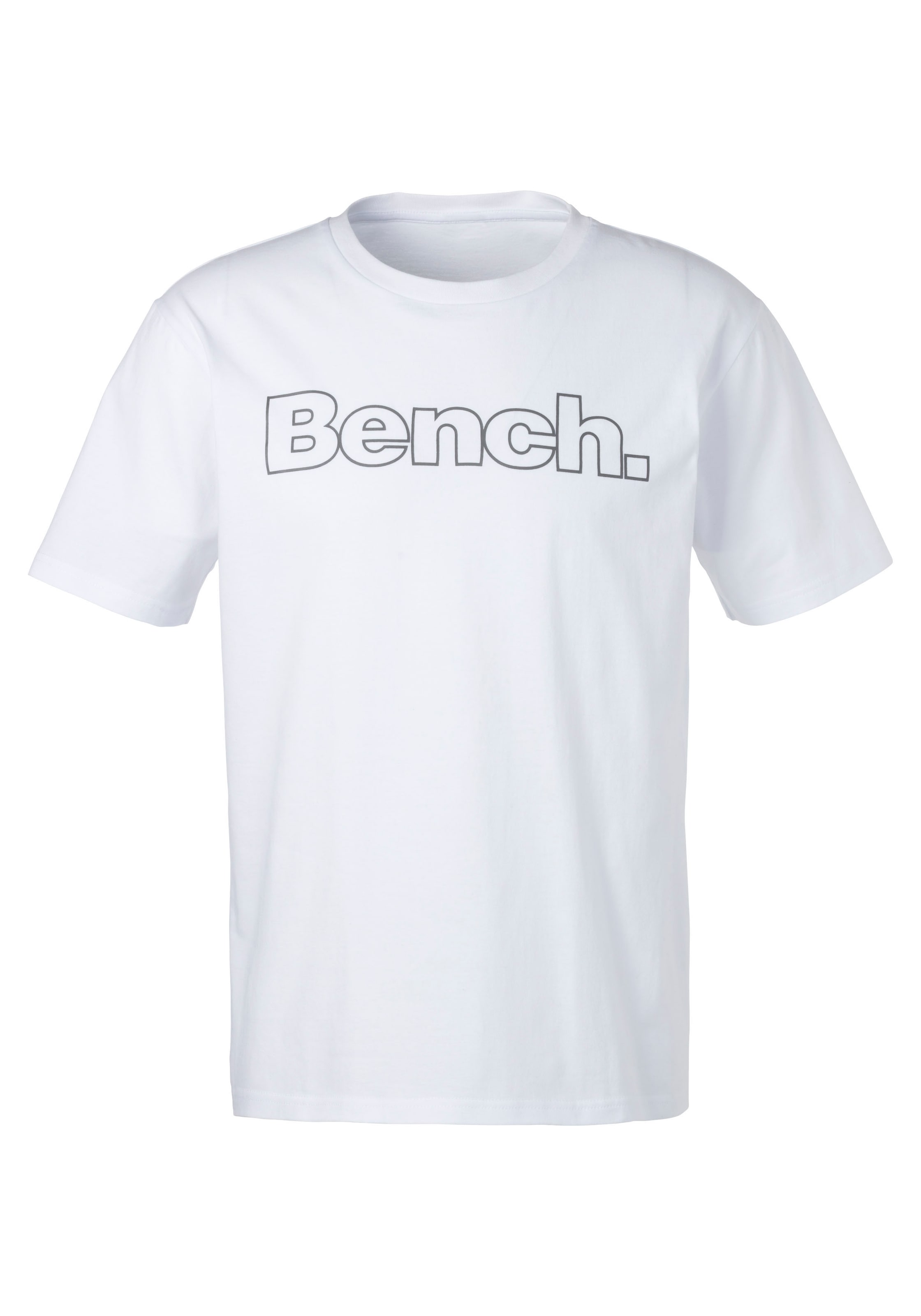 Bench. Loungewear T-Shirt, Shirt mit Logoprint, Basicshirt mit Rundhals aus reiner Baumwolle