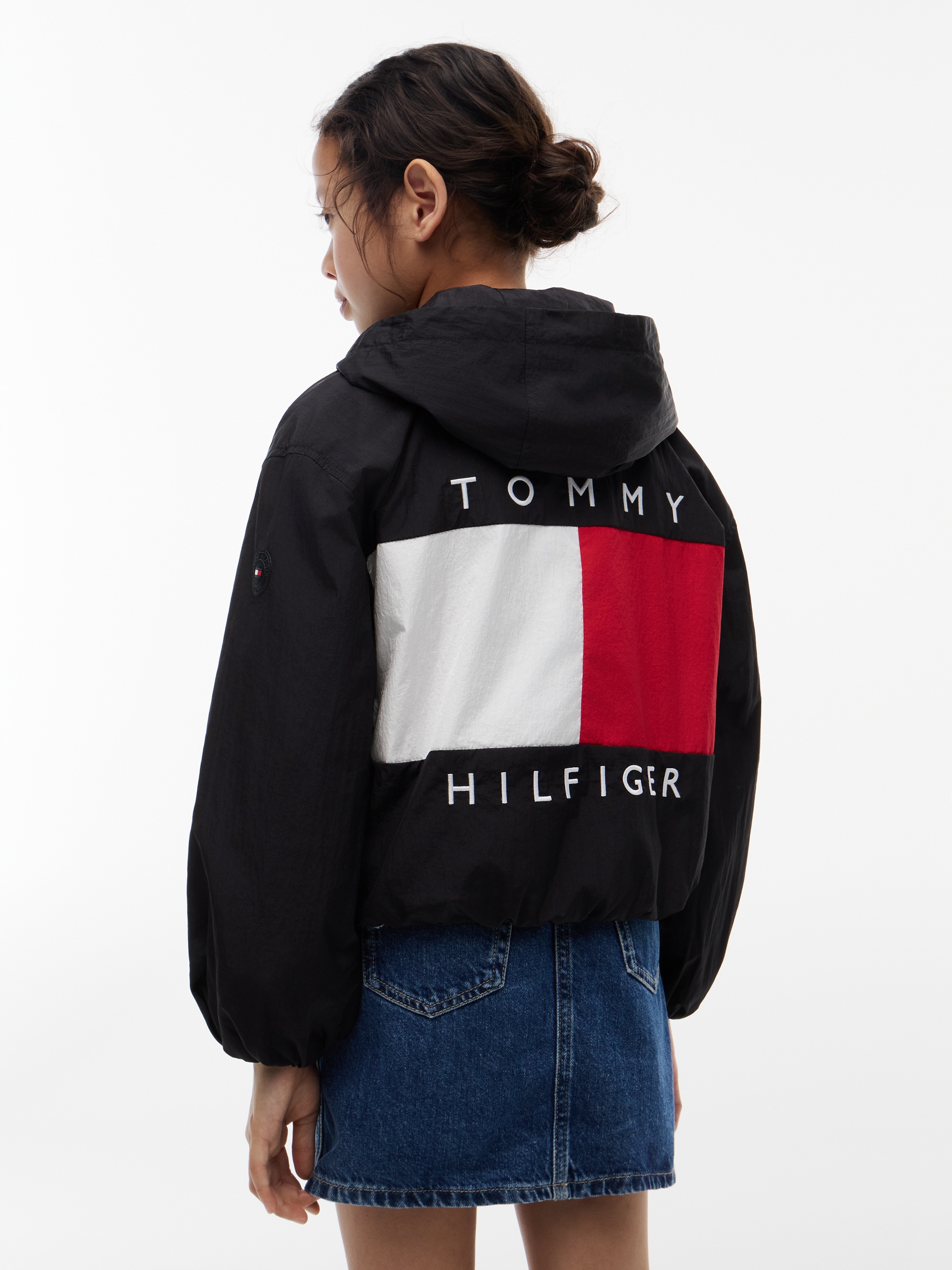 Tommy Hilfiger Veste d'extérieur Coupe régulière, enfants jusqu'à 16 ans, grand imprimé dans le dos