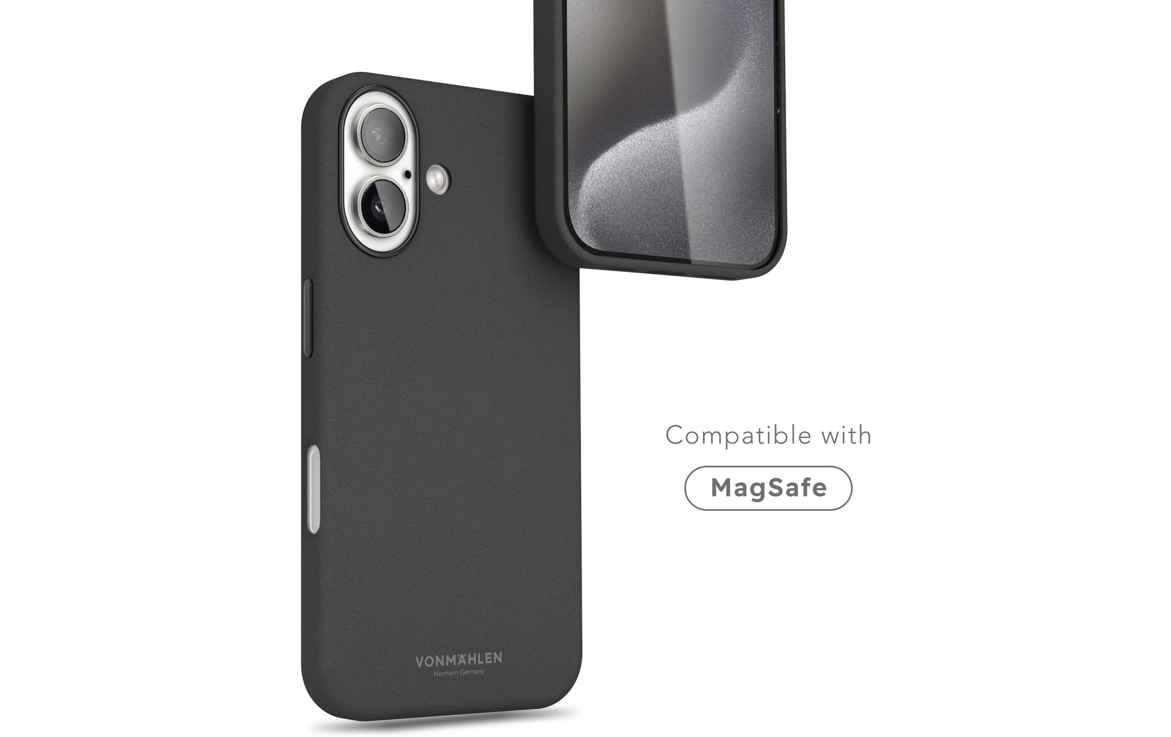 VONMÄHLEN Backcover »Like Leather iPhone 16 Plus«, Apple iPhone 16 Plus