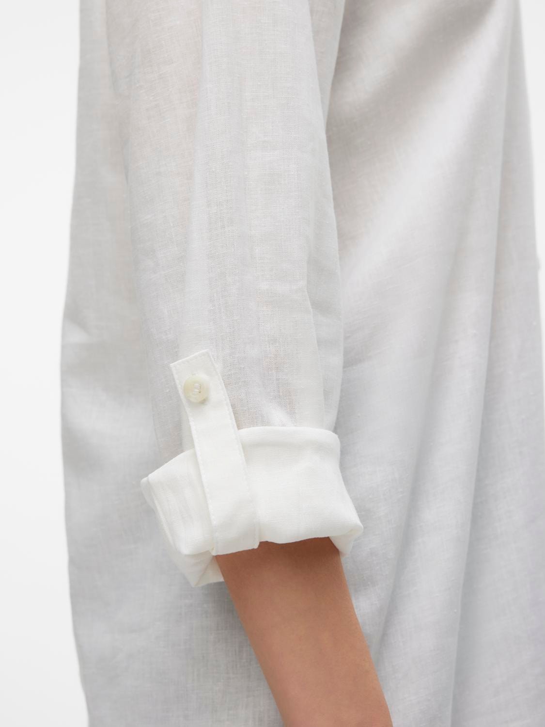 Vero Moda Hemdblusenkleid »VMLINN LOOSE CALF SHIRT WVN NOOS«, Sommerkleid