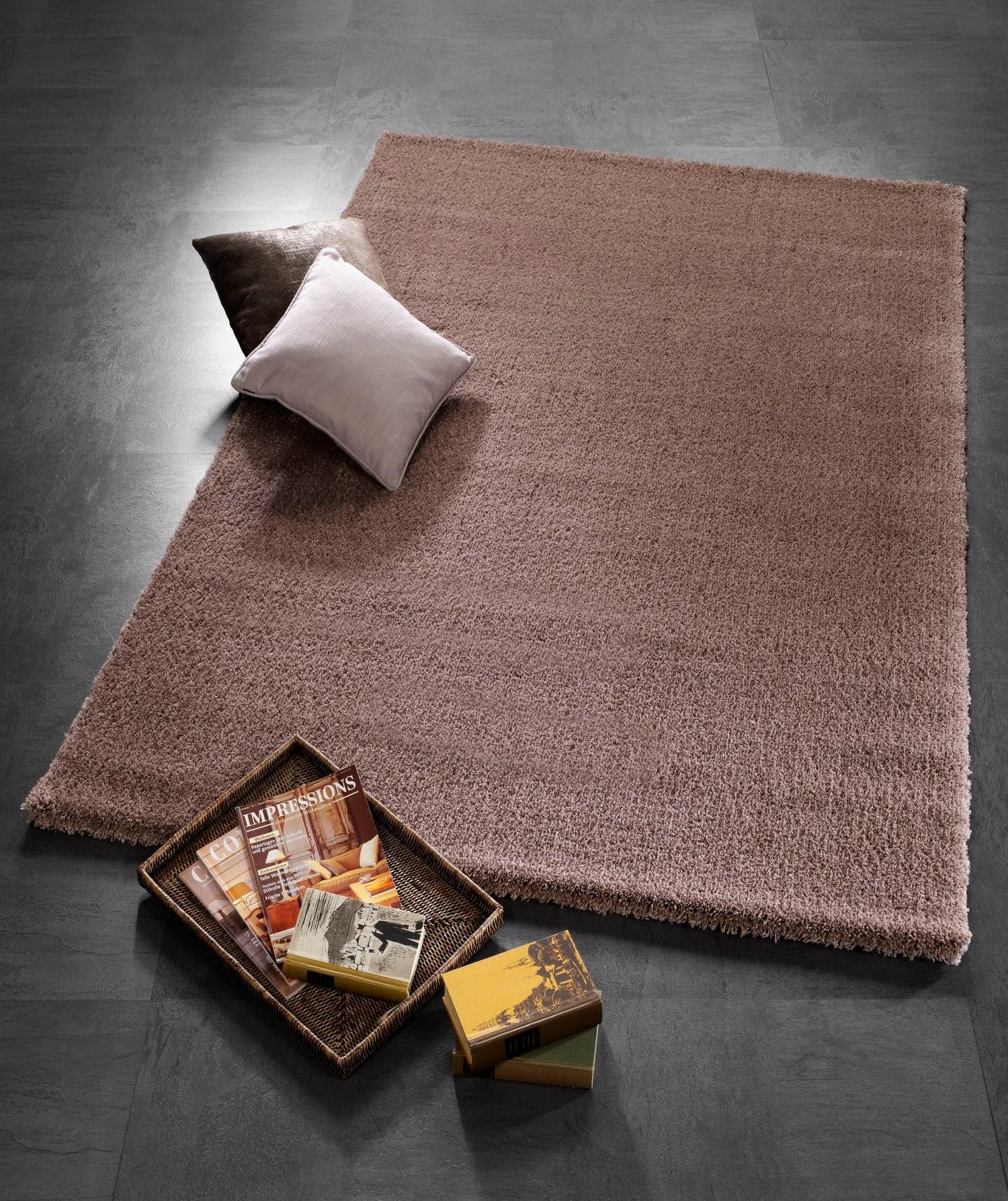 OCI DIE TEPPICHMARKE Hochflor-Teppich »Royal Uni«, rechteckig, 30 mm Höhe, Besonders weich durch Microfaser, Wohnzimmer