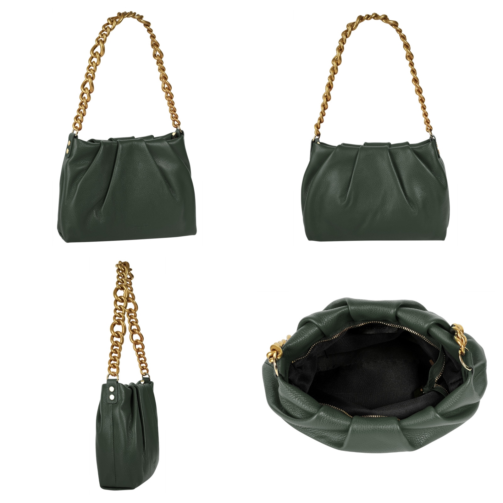 Samantha Look Umhängetasche, echt Leder, Made in Italy