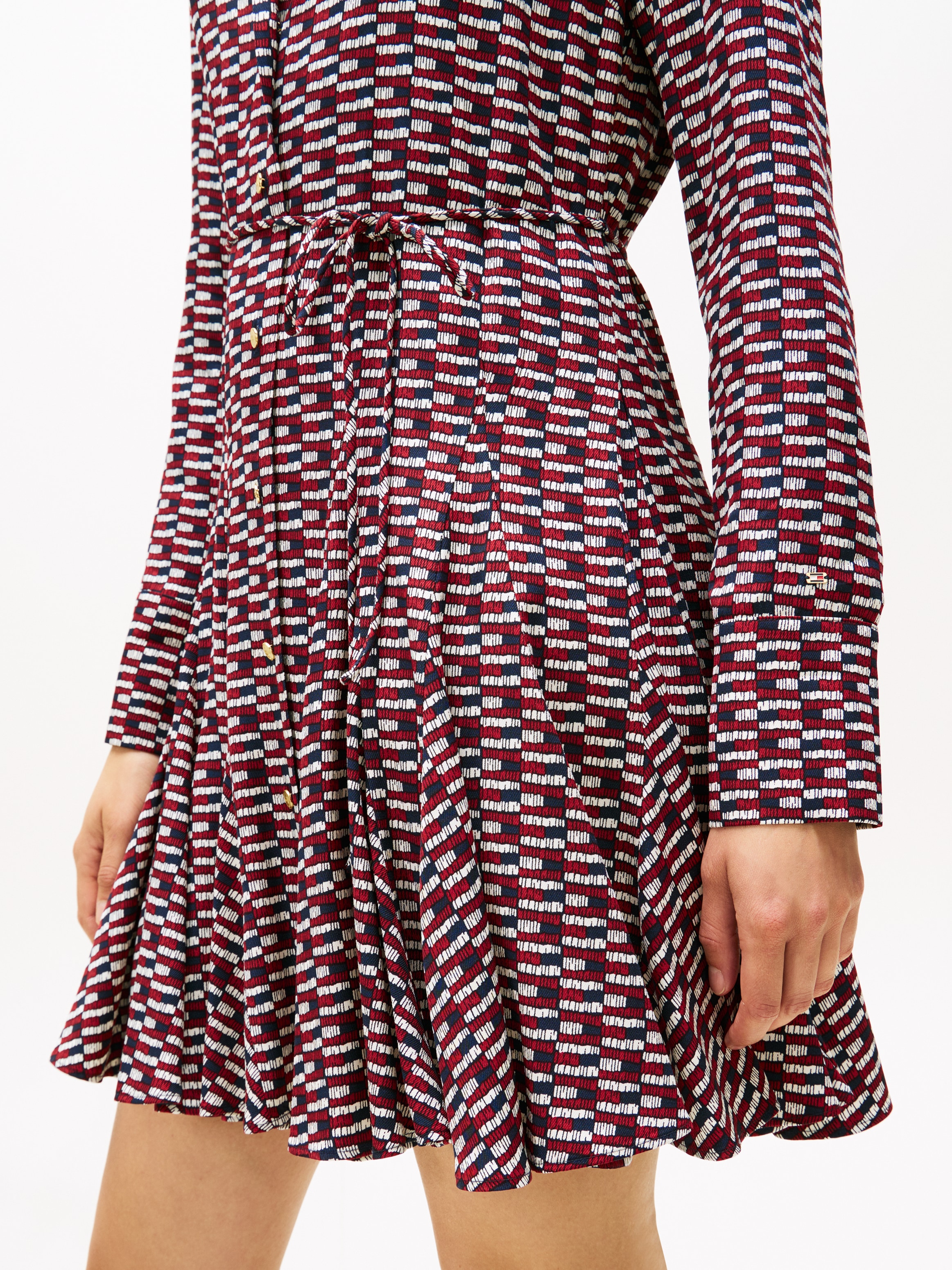 Tommy Hilfiger Mini-robe »VIS TWILL LS MINI DRESS«