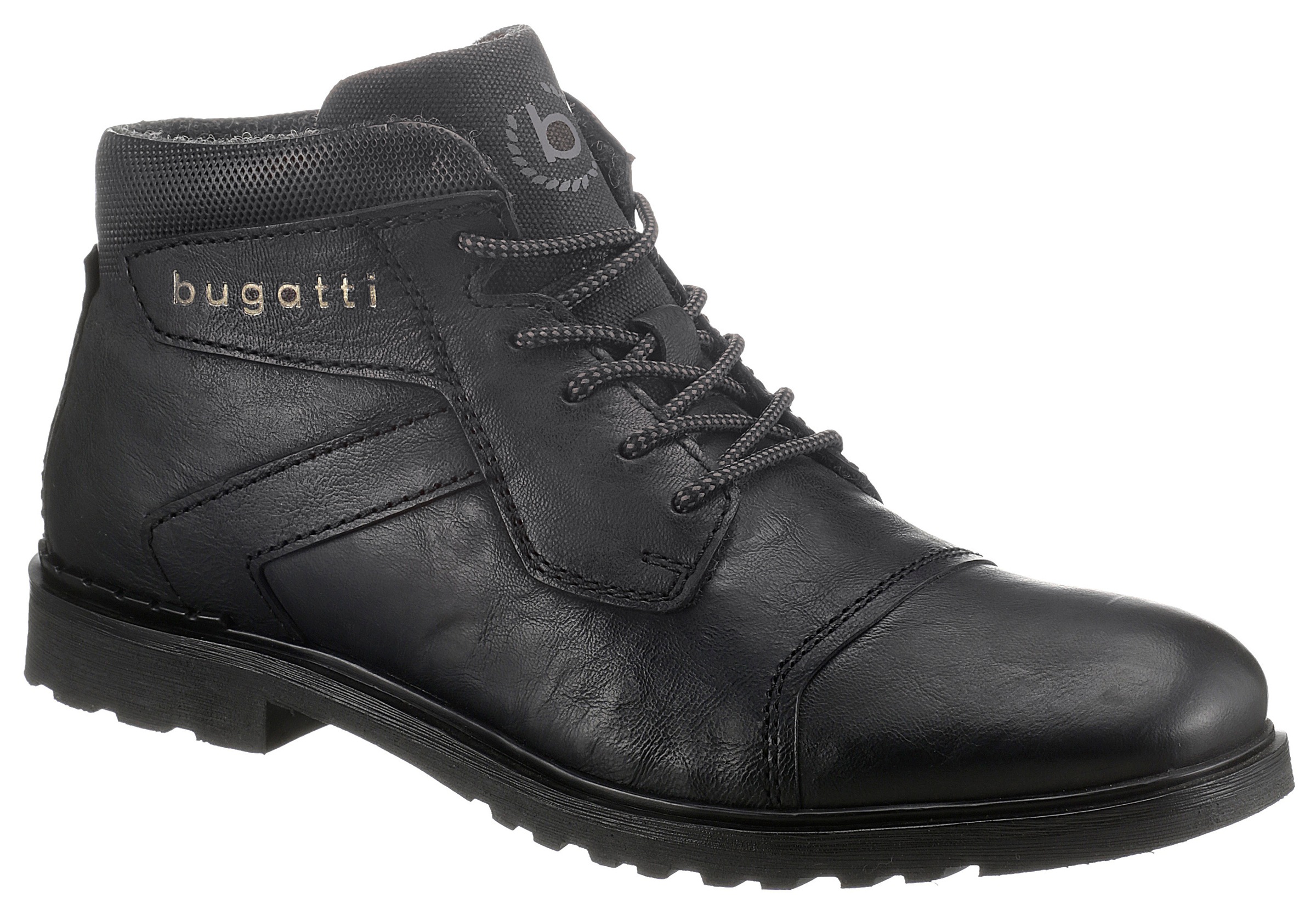 Image of bugatti Schnürboots, mit seitlichem Logoschriftzug, weite Form bei Ackermann Versand Schweiz
