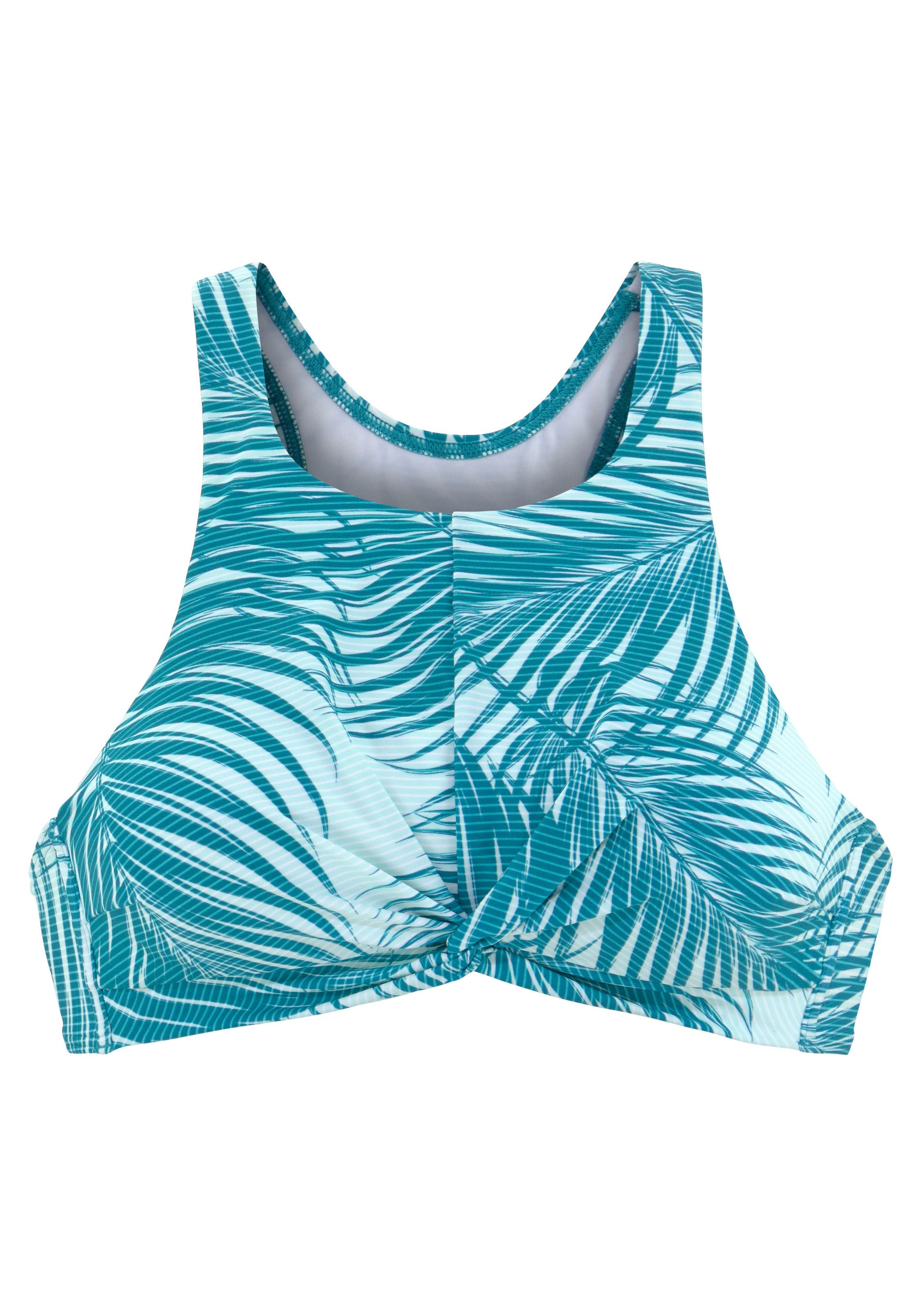 LASCANA ACTIVE Crop-Bikini-Top »Coal«, mit Knoten-Optik