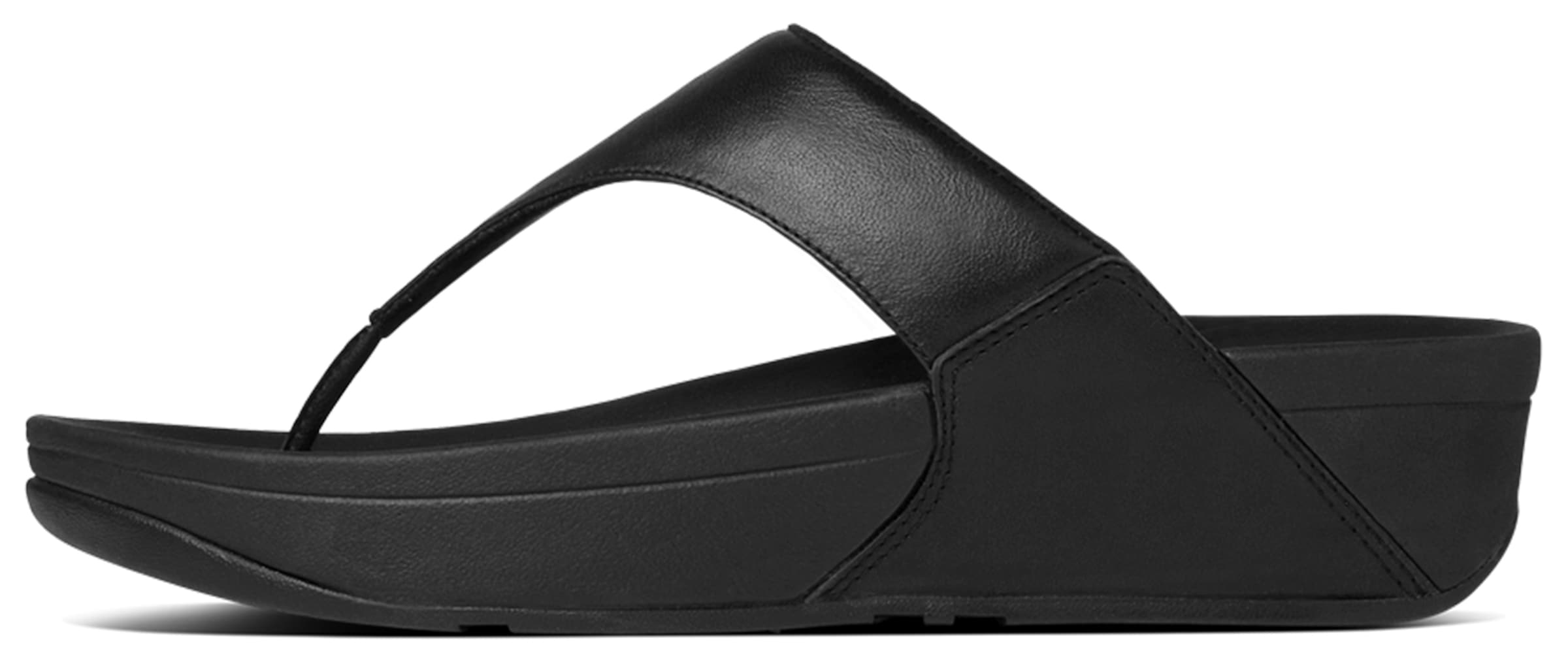 Fitflop Dianette »LULU LEATHER TOEPOST«  Zehentrenner, Pool Slides, Pantolette, Badeschuh mit Keilabsatz