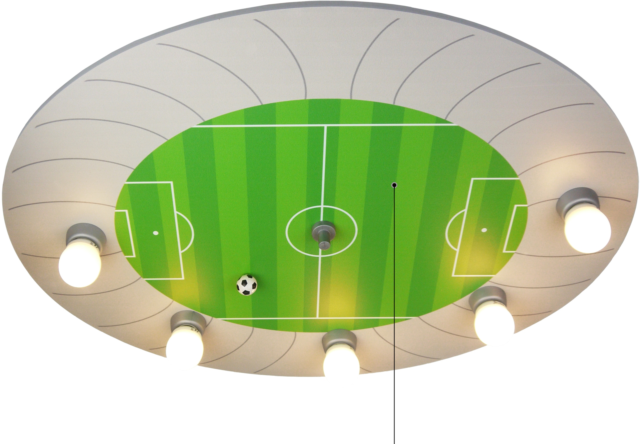 Deckenleuchte »Fussball-Stadion«, 5 flammig, Leuchtmittel E14 | ohne Leuchtmittel,...