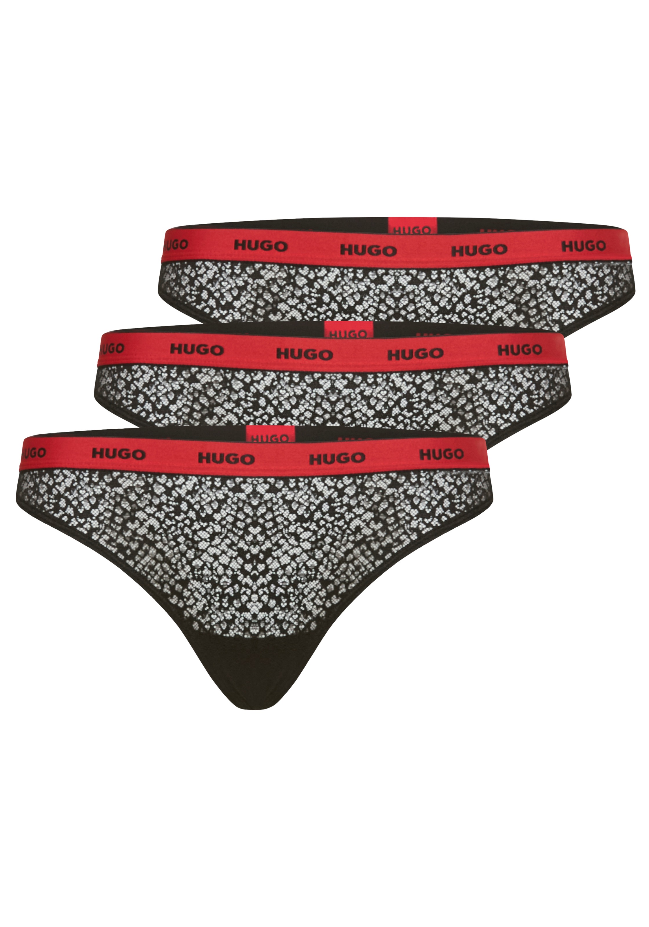 Image of HUGO Underwear Slip "TRIPLE THONG LACE" mit Struktur