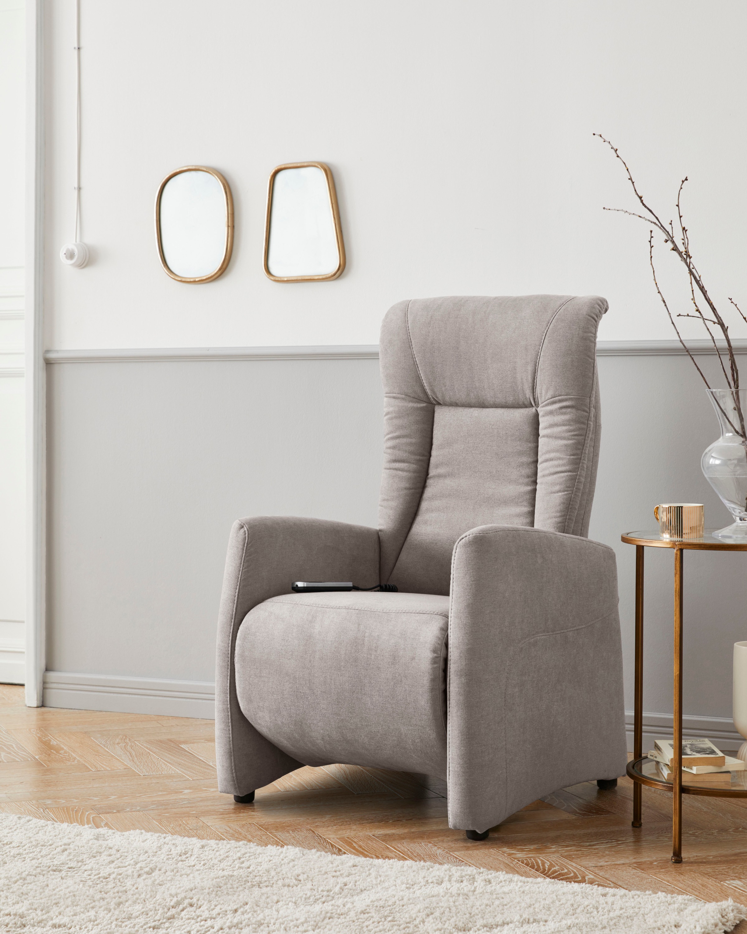 sit&more TV-Sessel "Melissa" wahlweise elektrisch oder manuell verstellbar, optional Aufstehhilfe