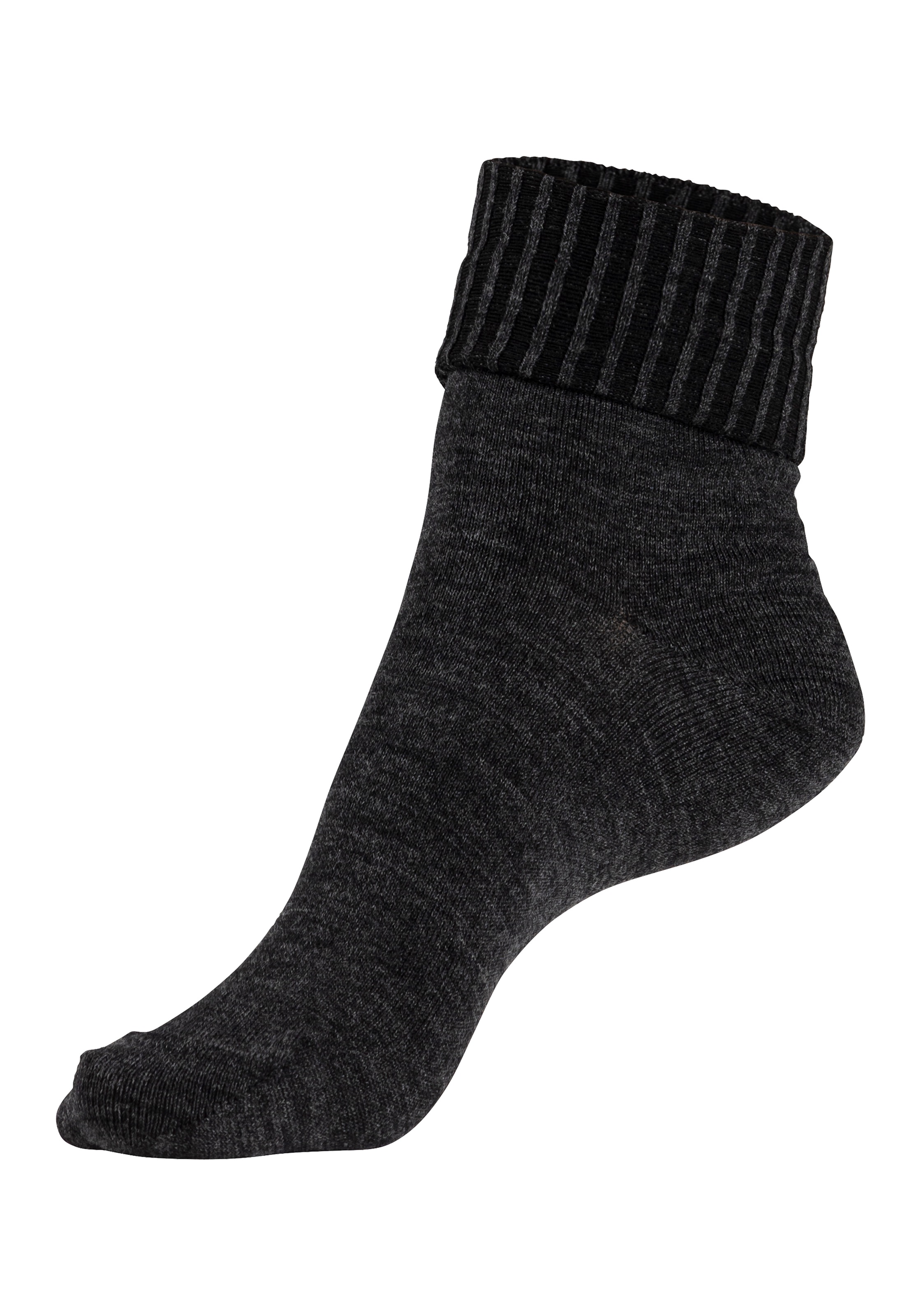Lavana Umschlagsocken, (Packung, 3 Paar), fein gestrickt mit 53% Wolle