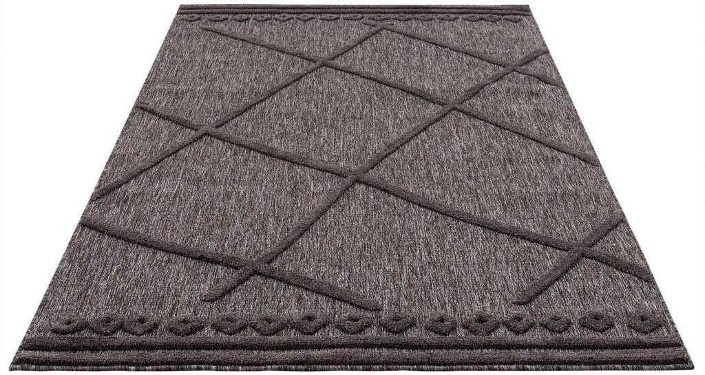 Carpet City Teppich »In-& Outdoorteppich Santorini 58578, 3D-Effekt, Raute-Optik« rechteckig 5 mm Höhe Wetterfest & UV-beständig für Terrasse, Balkon, Küche, Flur