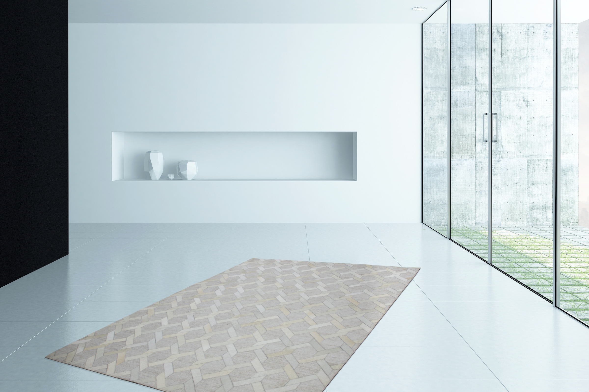 Kayoom Teppich »Chimera 110« rechteckig 11 mm Höhe Materialmix aus Viskose und Leder, handgefertigtes Unikat