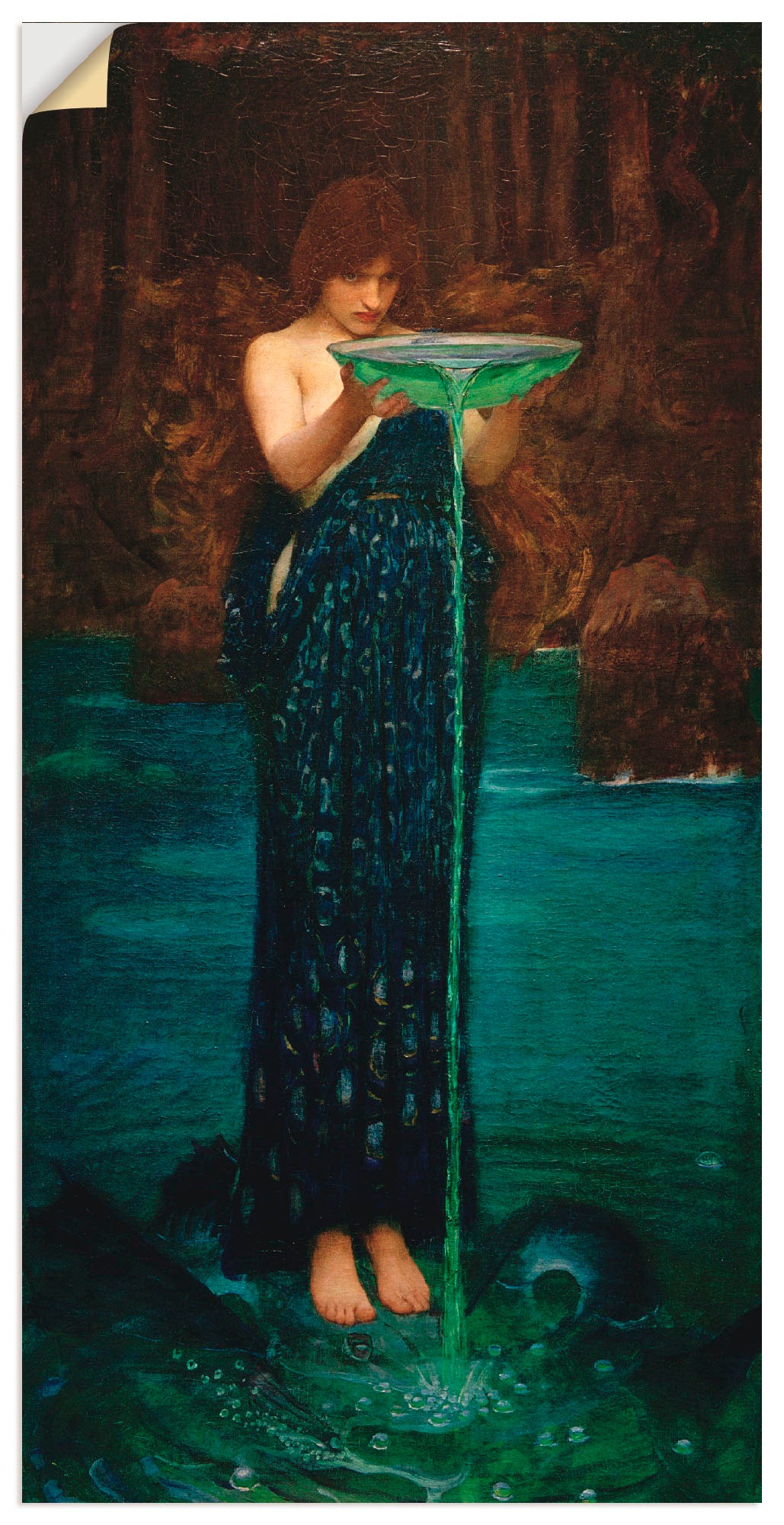Image of Artland Wandbild »Circe Invidiosa«, Frau, (1 St.), in vielen Grössen & Produktarten -Leinwandbild, Poster, Wandaufkleber / Wandtattoo auch für Badezimmer geeignet bei Ackermann Versand Schweiz