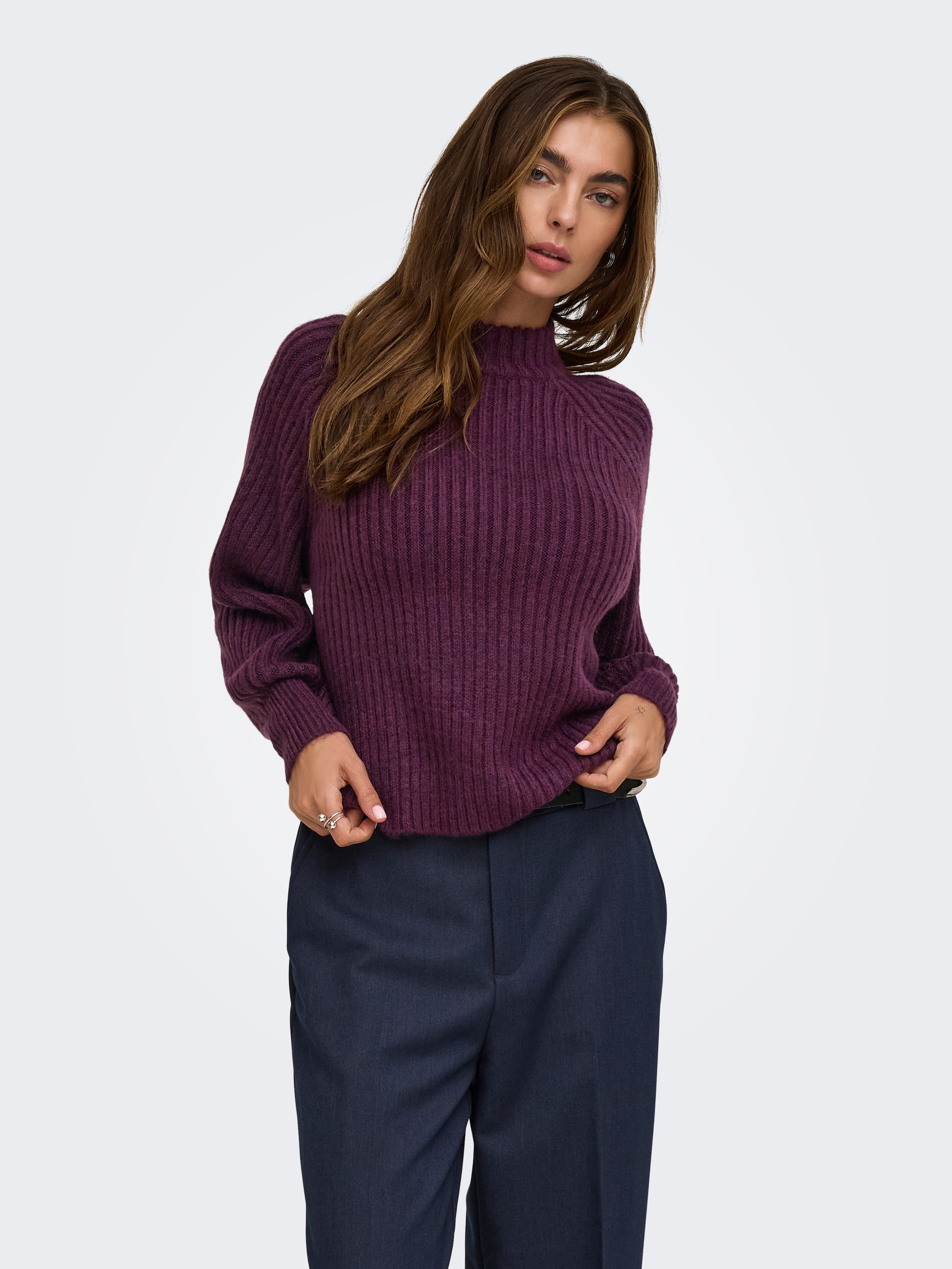 Image of ONLY Strickpullover "ONLKALIBU L/S PULLOVER KNT NOOS" Kunstfaser, regular fit