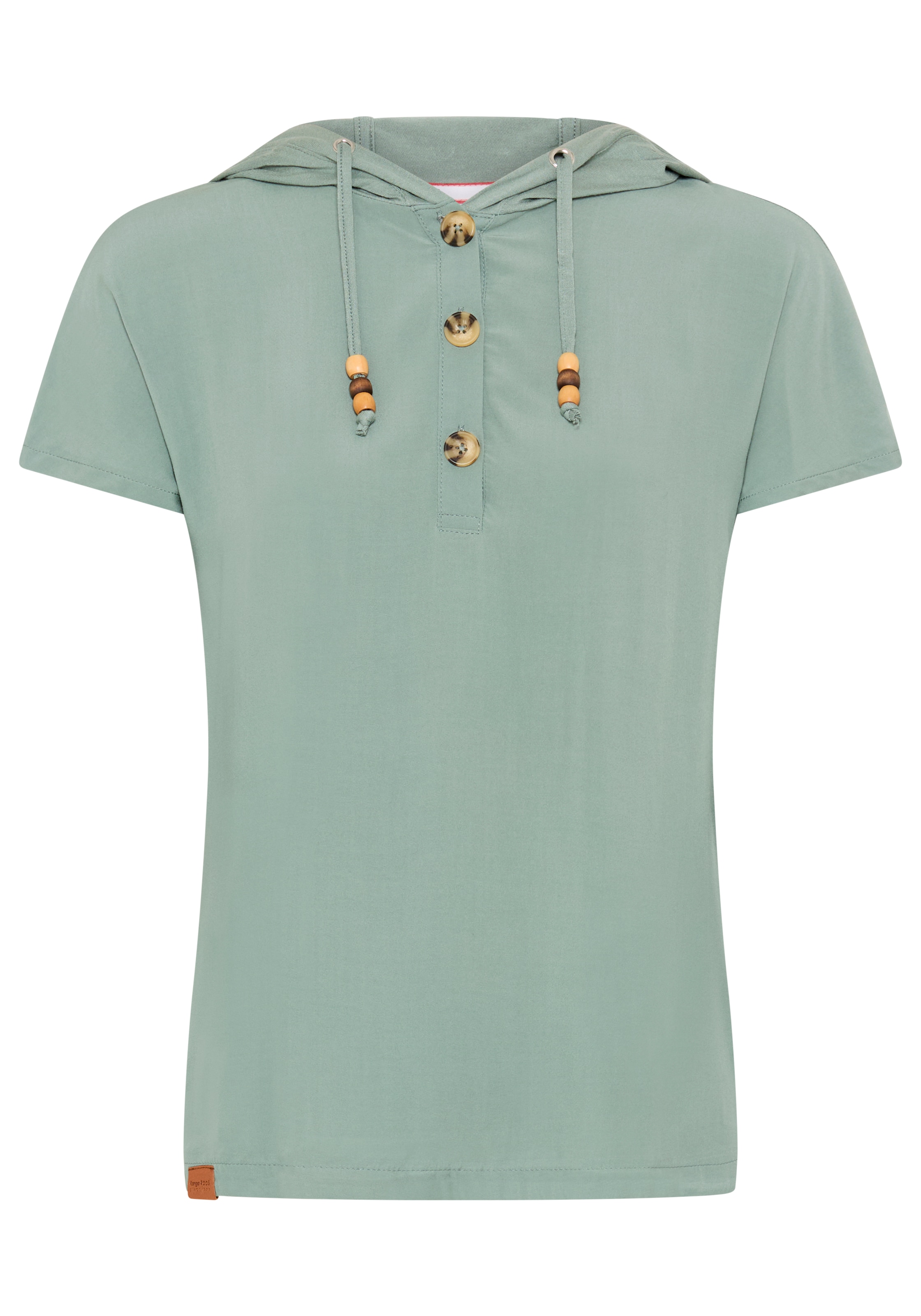 KangaROOS Chemisier à chemise figurumspielendes Blusentop, mit angeschnittenen Ärmeln