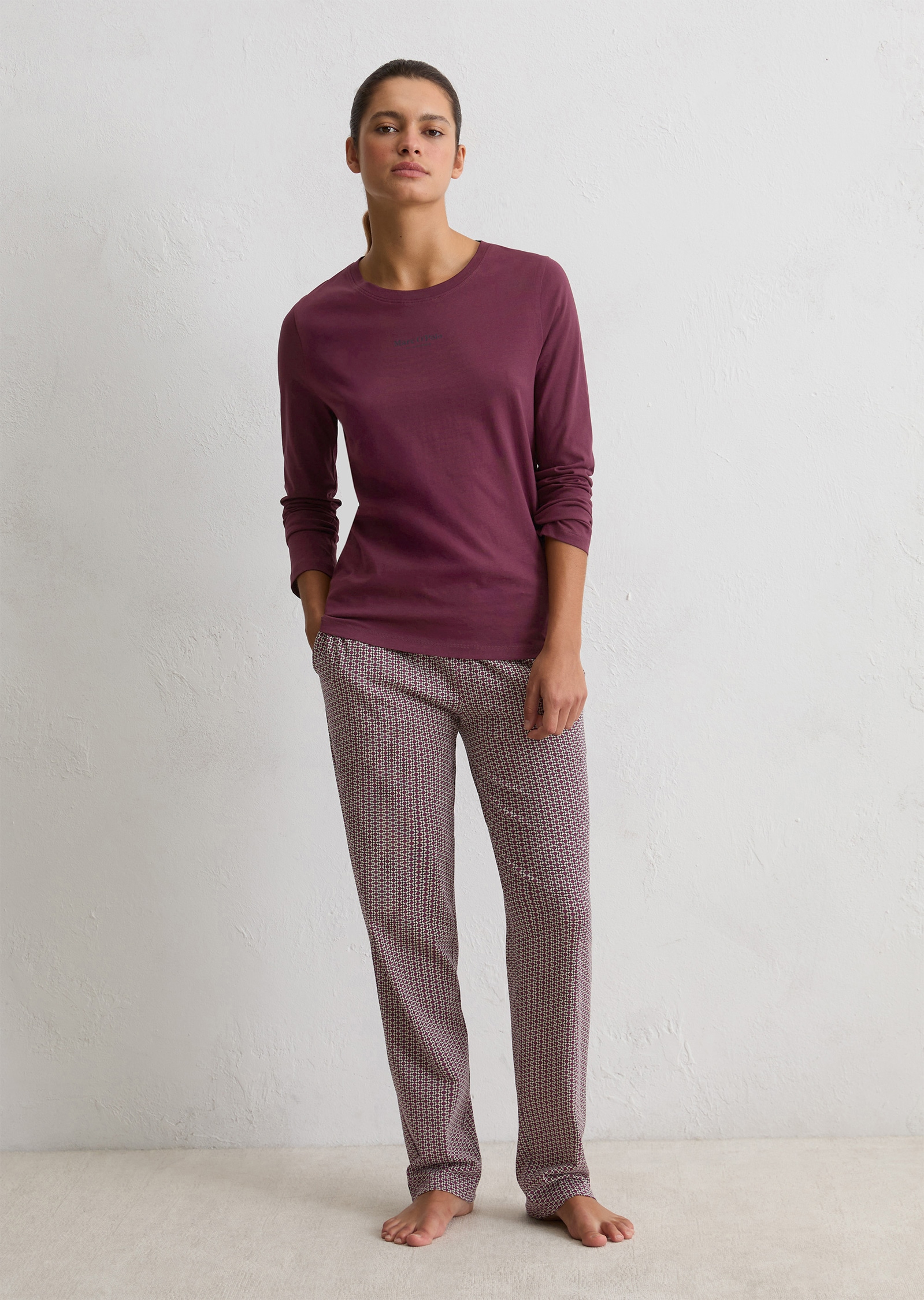 Marc O'Polo Langarmshirt »Mix N Match Cotton«, Baumwolle, weich, atmungsaktiv, Rundhals-Ausschnitt