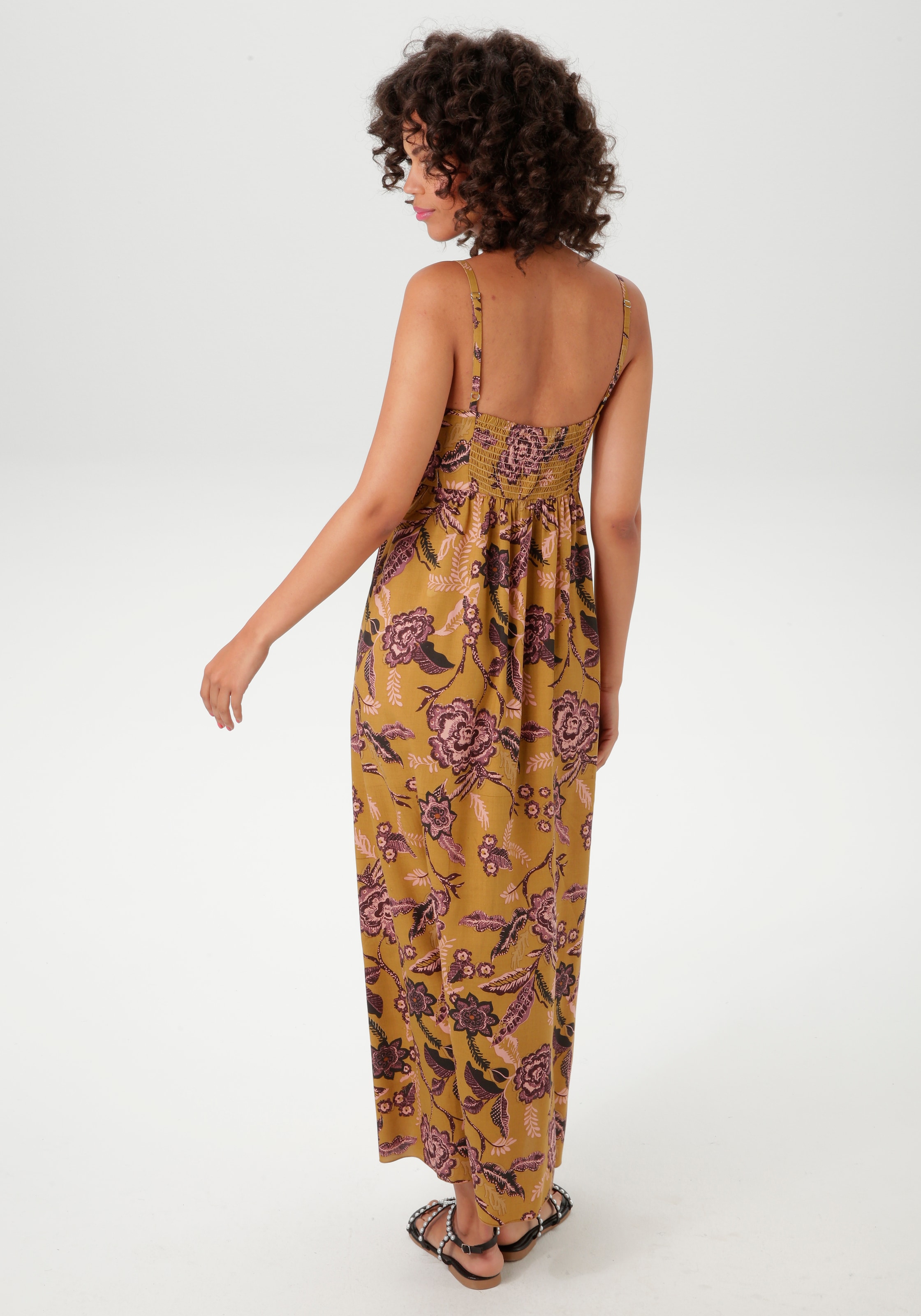 Aniston CASUAL Sommerkleid, mit farbharmonischen, grossflächigen Blumendruck