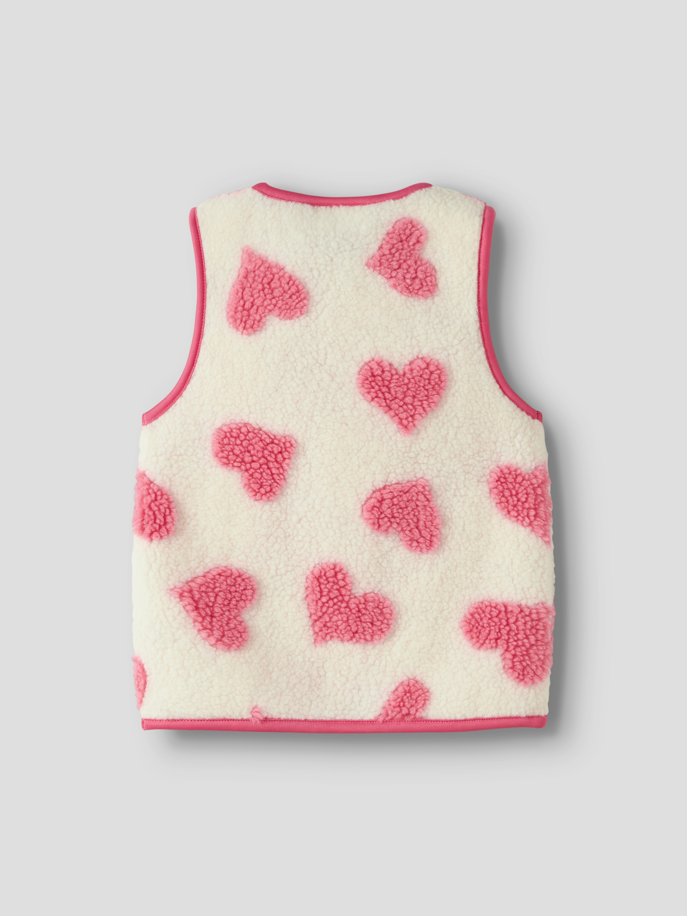 Name It Gilet polaire »NMFLARA TEDDY VEST« en polyester, coupe normale, avec col en V