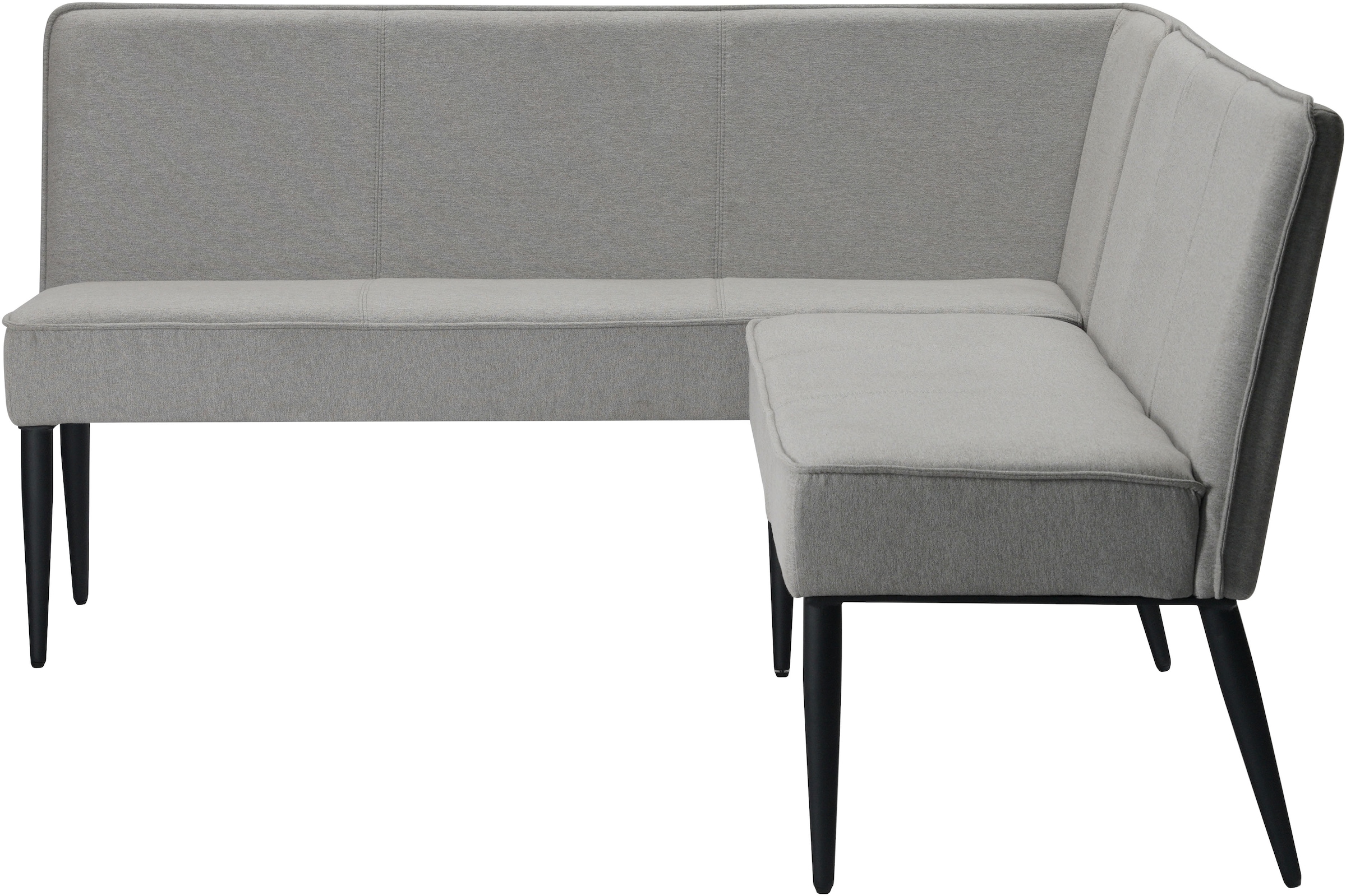 GOODproduct Eckbank »Lenzrose,« Esszimmerbank, Bank,,  mit Taschenfederkern, schwarzes Metallgestell, Breite 202 cm