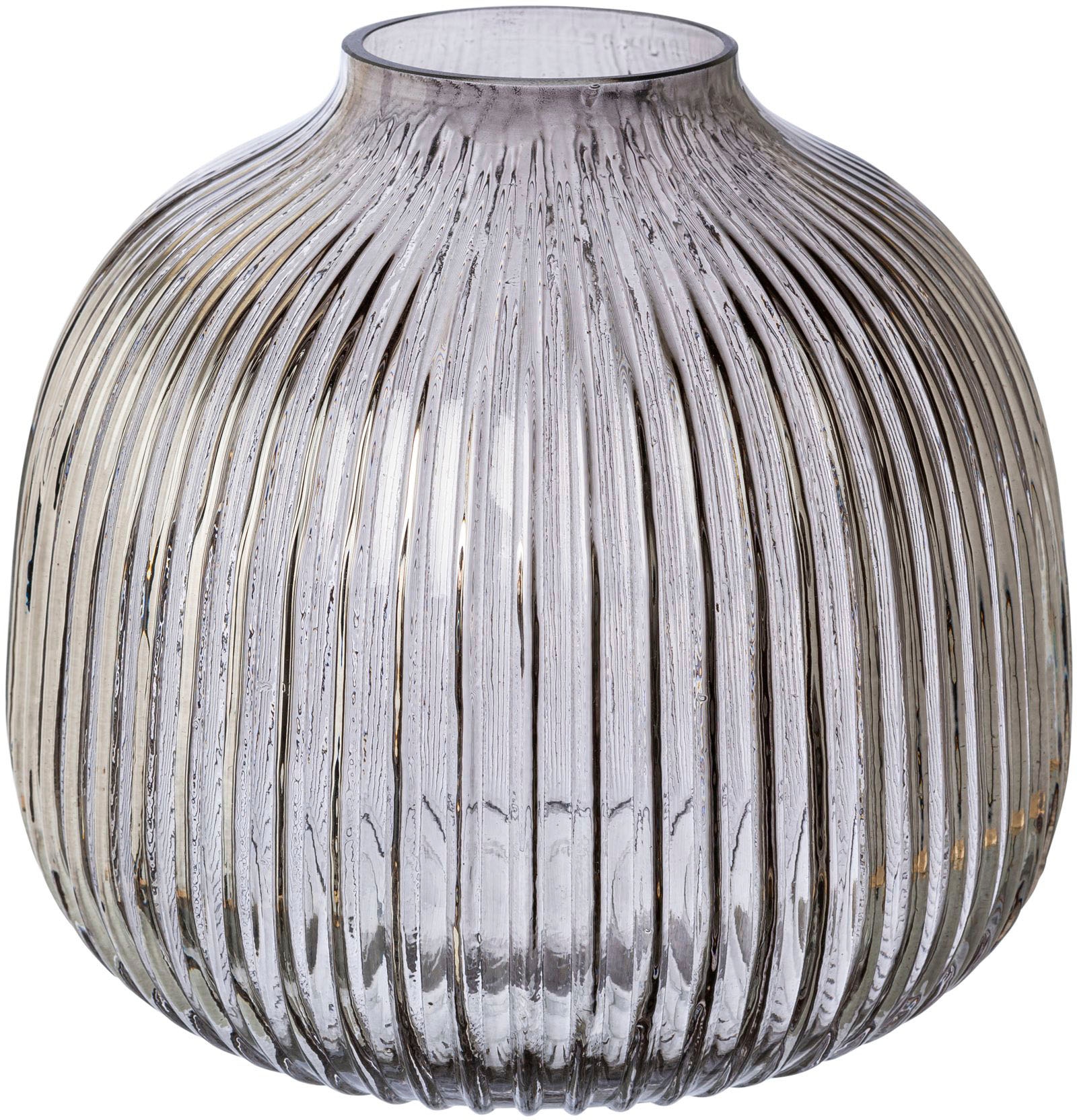 Image of Creativ home Kugelvase "MONTE" Vase aus Glas, mit Schliffstruktur, Höhe ca. 18 cm
