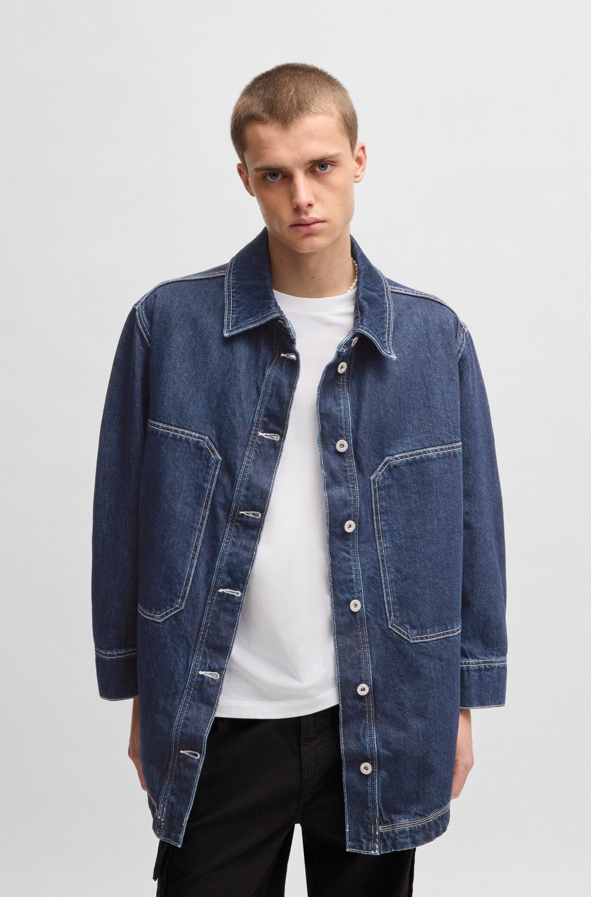 HUGO Blue Outdoorjacke »Galane_B«, mit Ziernähten