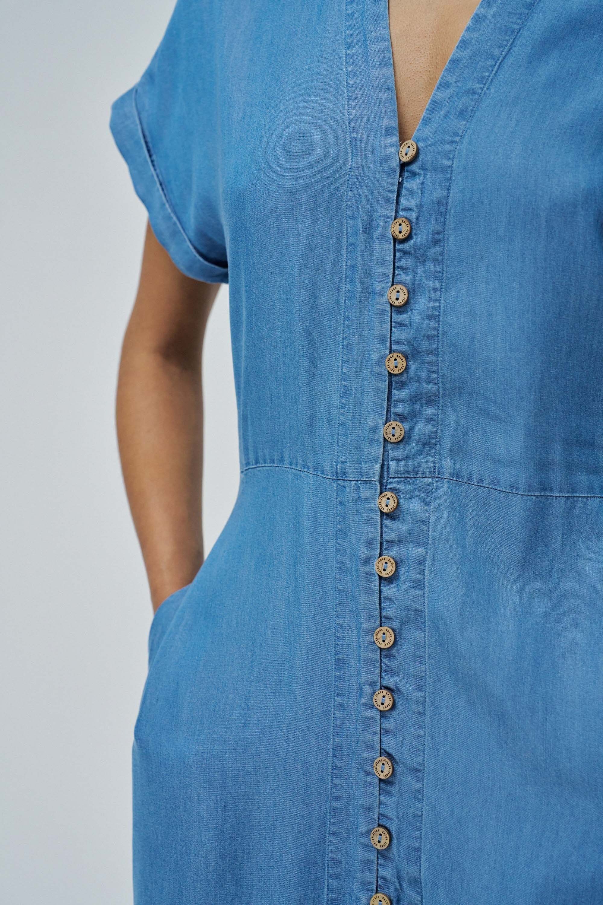 Salsa Midikleid »Salsa Jeans Midikleid Lightdenim Dress With Belt«