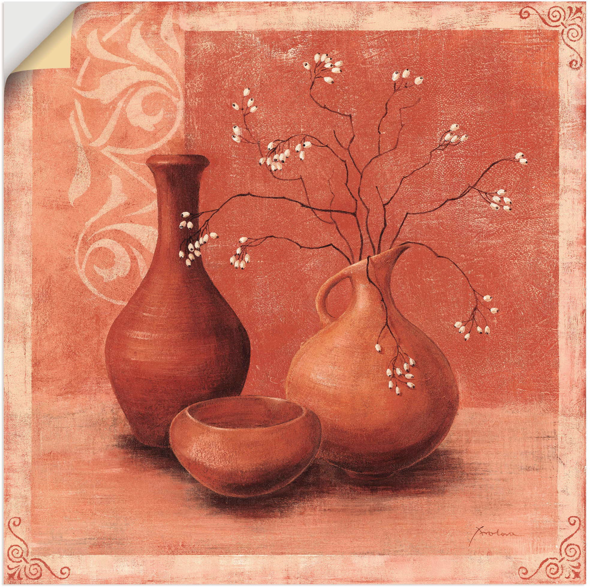 Image of Artland Wandbild »Herbst im Fergana Tal«, Vasen & Töpfe, (1 St.), in vielen Grössen & Produktarten - Alubild / Outdoorbild für den Aussenbereich, Leinwandbild, Poster, Wandaufkleber / Wandtattoo auch für Badezimmer geeignet bei Ackermann Versand Schweiz