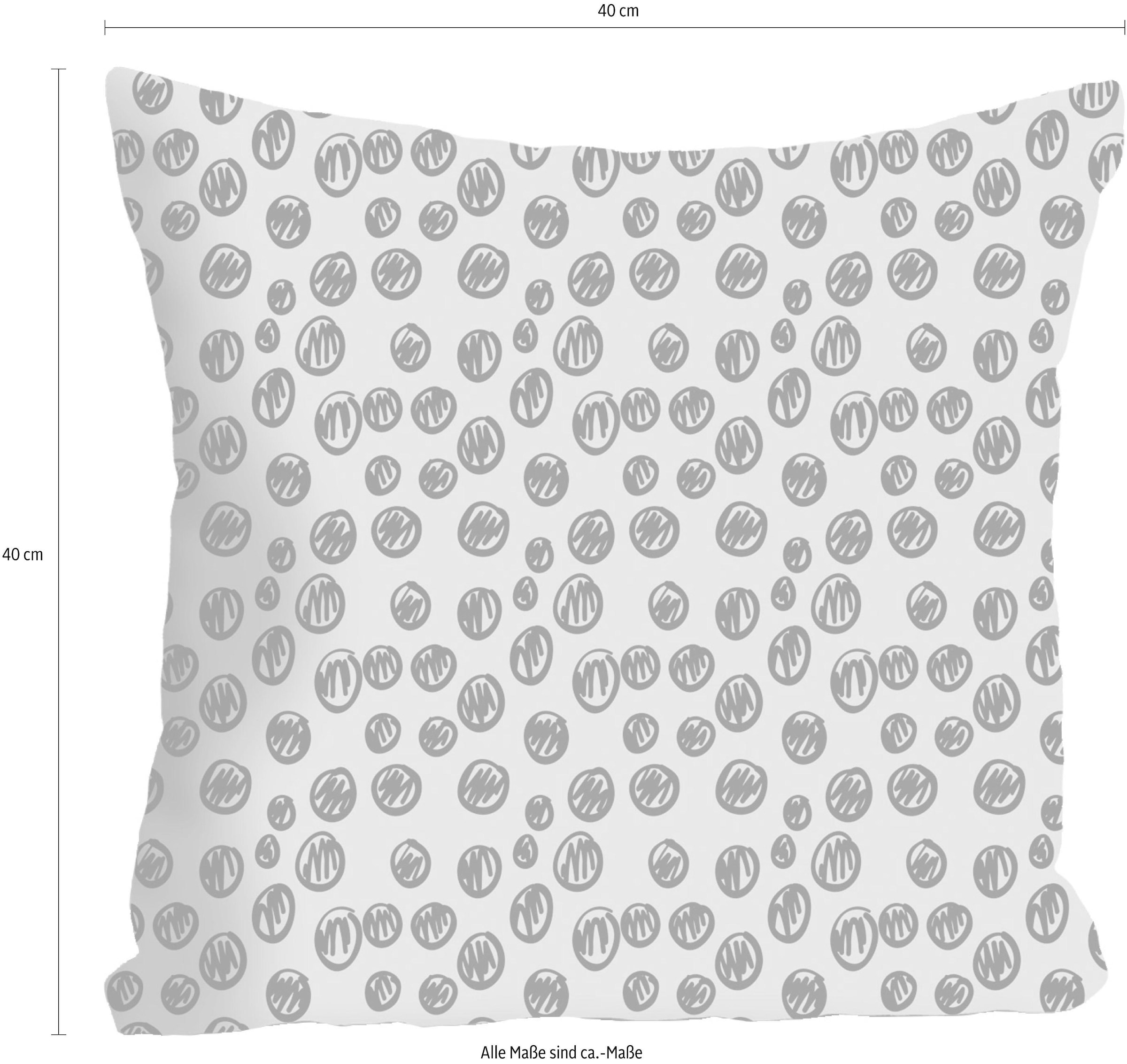 queence Dekokissen »»Punkte«« Kissenhülle ohne Füllung, 1 Stück