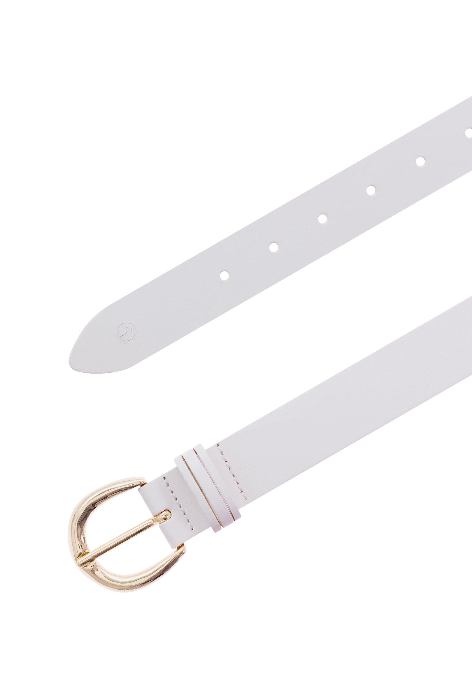 Tamaris Ceinture en cuir »"Clara Gold"« 3cm breit, schlichte Dornschnalle in Gold, dezentes Markenlogo