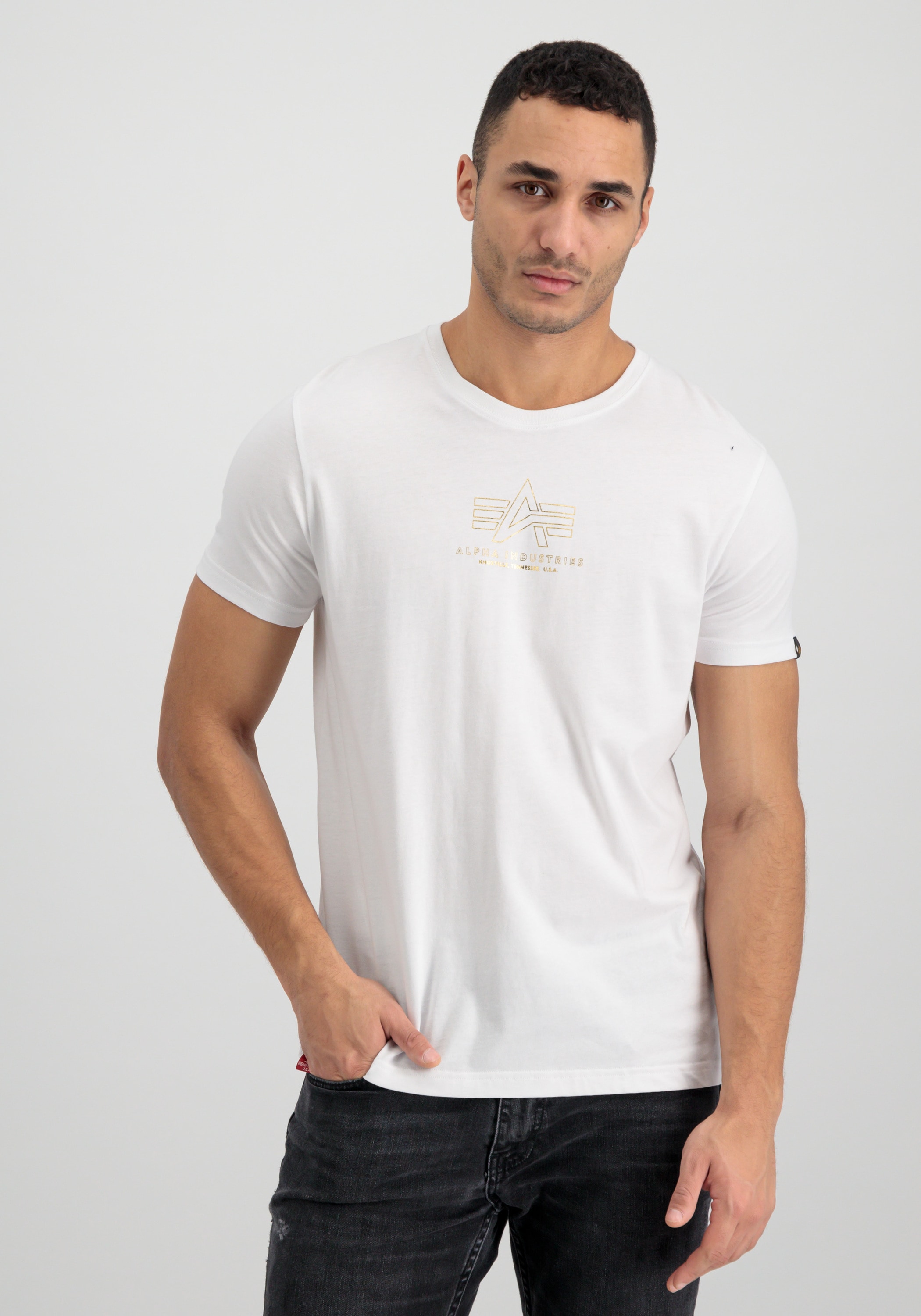 T-Shirt »Alpha Industries Men - T-Shirts Basic T ML Foil Print«