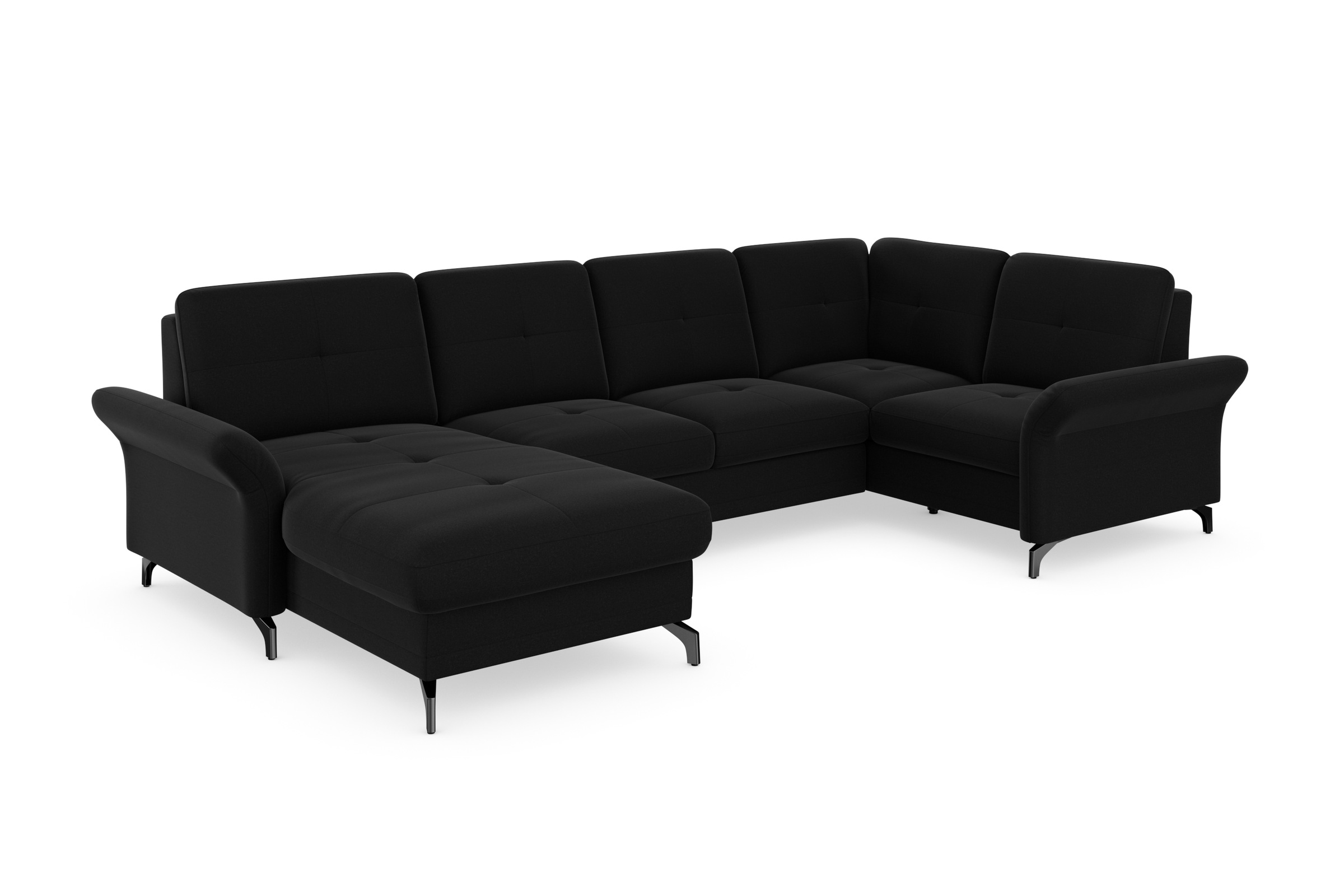 Places of Style Wohnlandschaft »Calando U-Form«, wahlweise mit Bettfunktion, Bettkasten und Armteilfunktion
