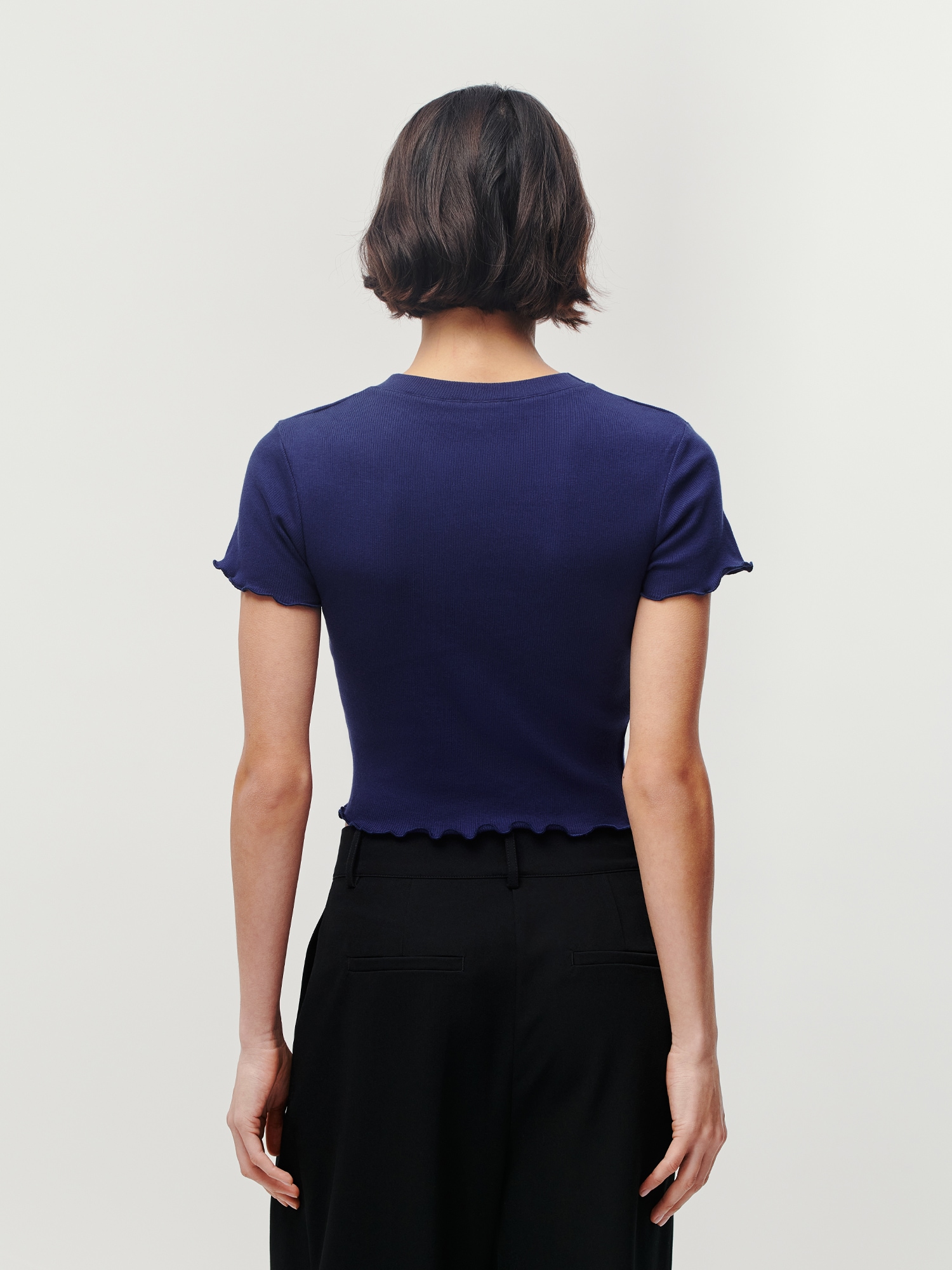 LeGer T-shirt »Teresa, LeGer by Lena Gercke« mit Rippstruktur, kurze Form, slim fit