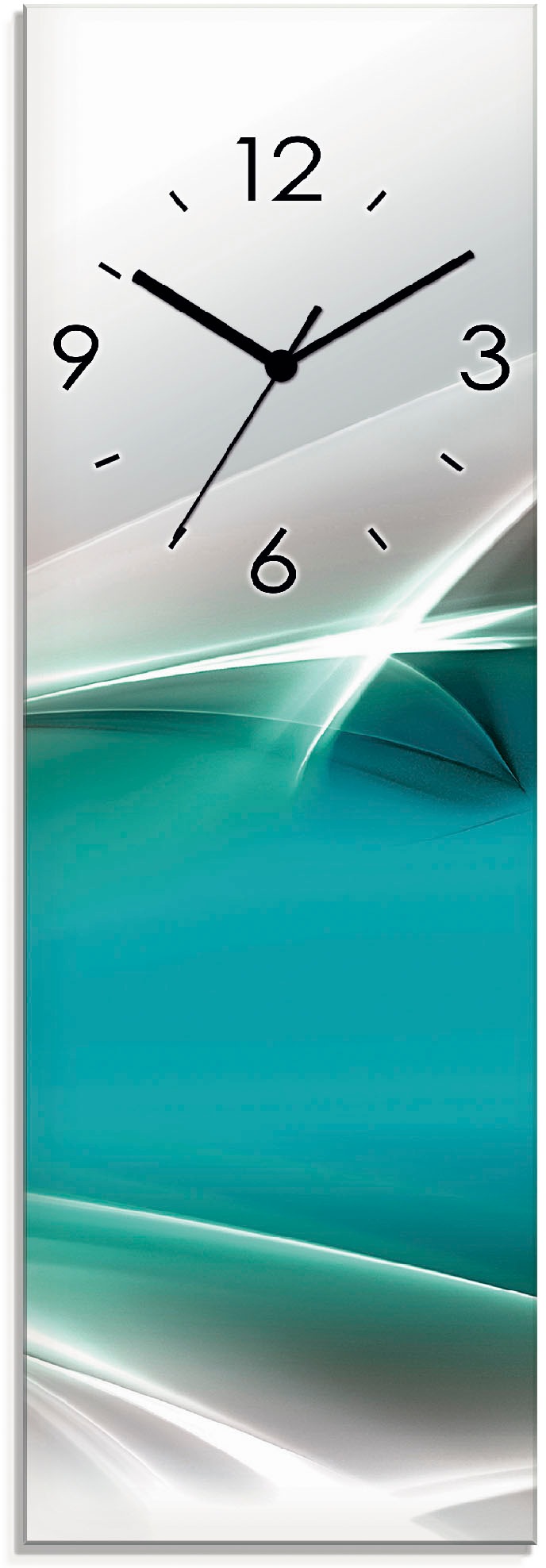 Image of Artland Wanduhr »Kreatives Element Petrol«, lautlos, ohne Tickgeräusche, nicht tickend, geräuschlos - wählbar: Funkuhr o. Quarzuhr, moderne Uhr für Wohnzimmer, Küche etc. - Stil: modern bei Ackermann Versand Schweiz
