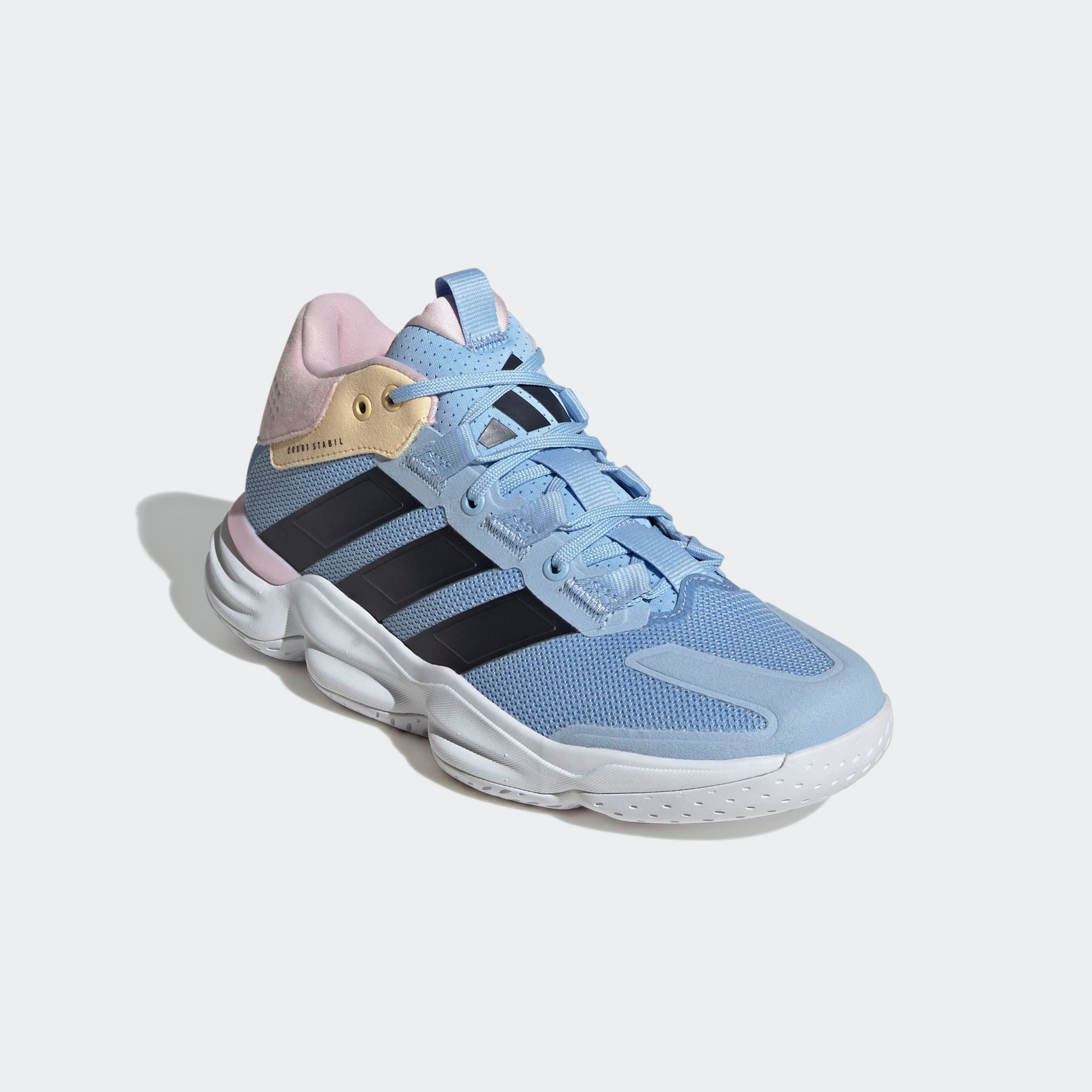 Adidas Performance, Unisex, adidas Performance Hallenschuh »COURT STABIL HALLEN« Handballschuh, cloud weiß, bright royal, team solar orange, 38,5, 