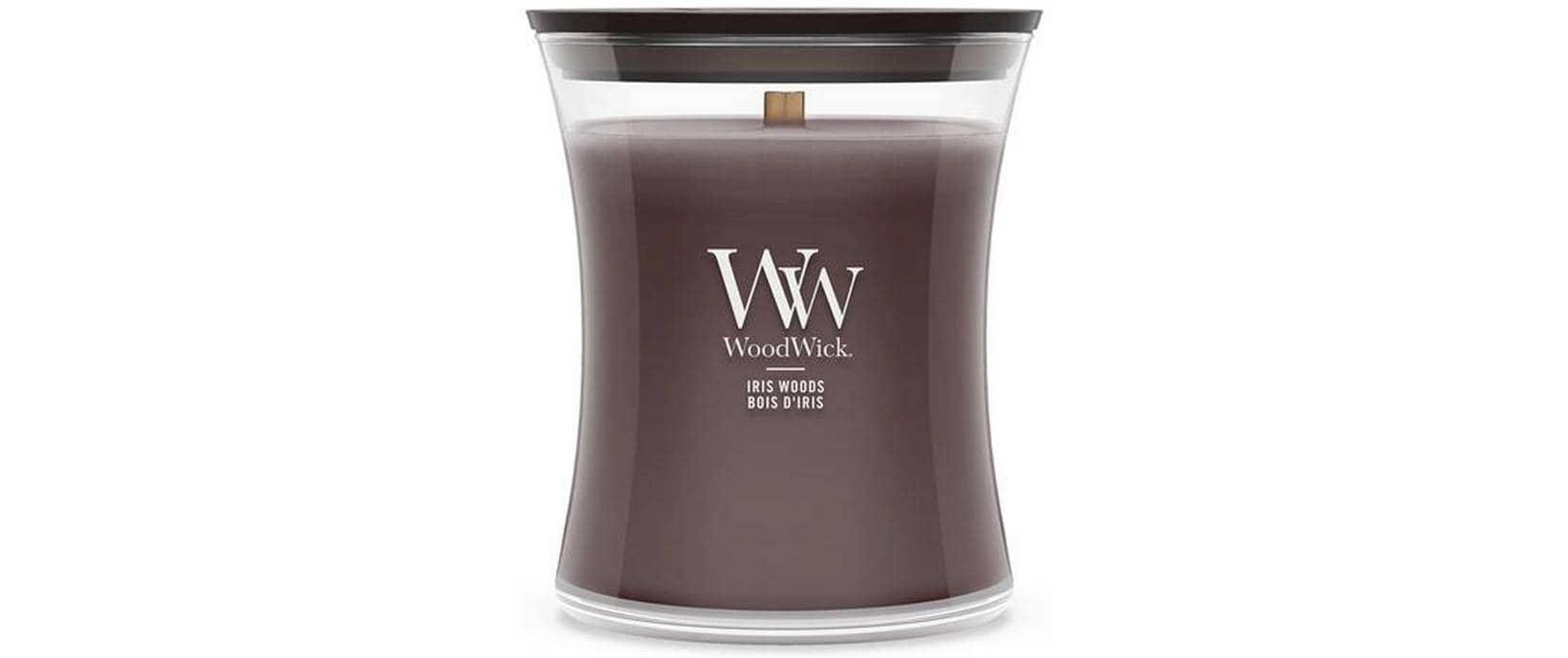 Woodwick Duftkerze »Iris Woods Medium Jar«