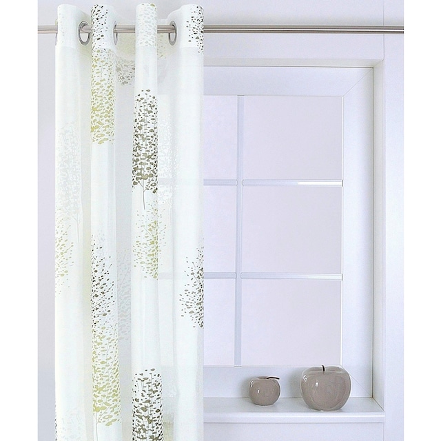 Kutti Vorhang »Belinda«, (1 St.), Gardine, halbtransparent, Ausbrenner,  bedruckt, Viskose-Polyester günstig!