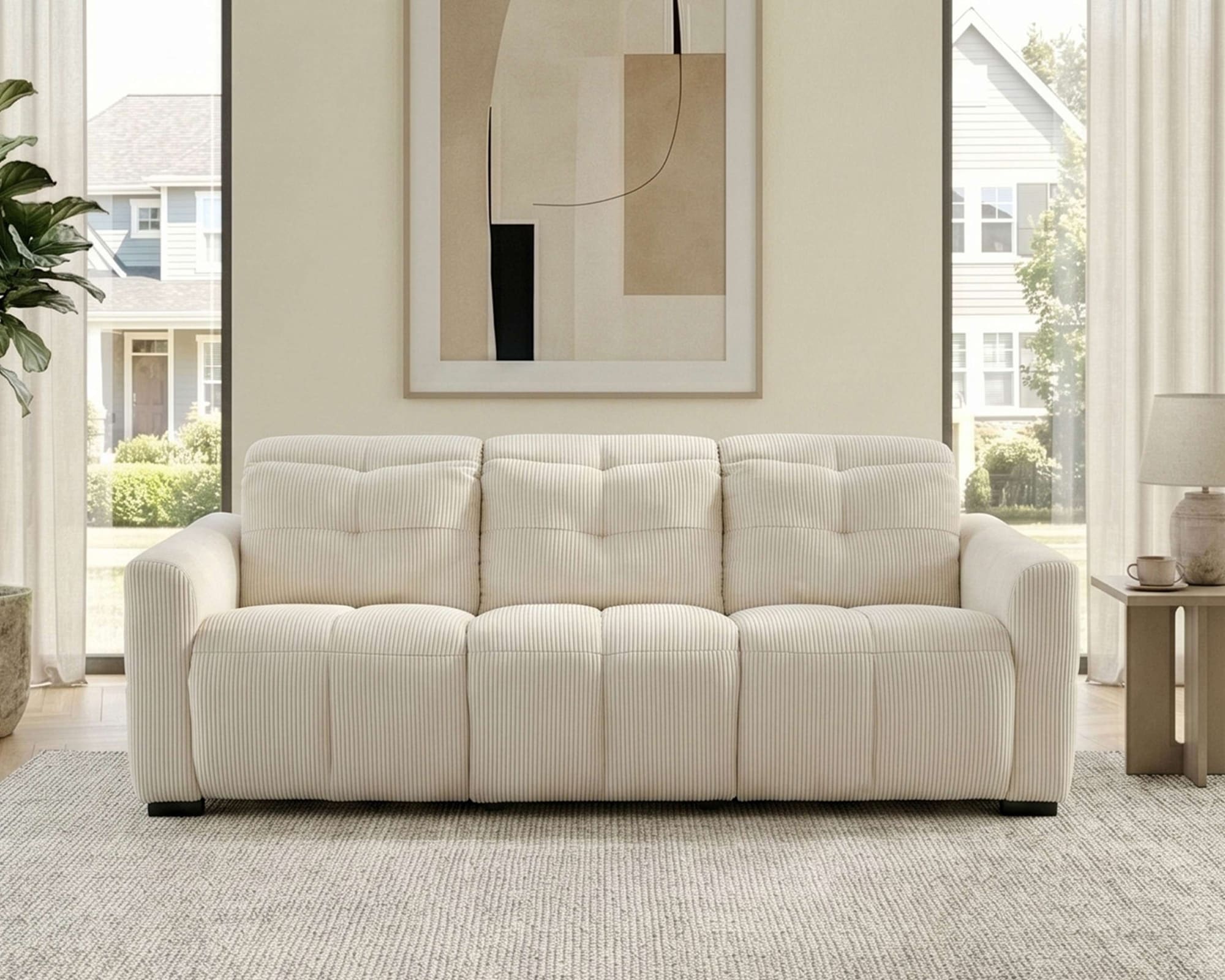 GOODproduct »CAARLA Cord, Sofa, 224 cm, man. oder elektr. Relaxfunktion (USB-A/C)« mit USB-A und USB-C bei elektrischer Ausführung, Kopfteilverstellung