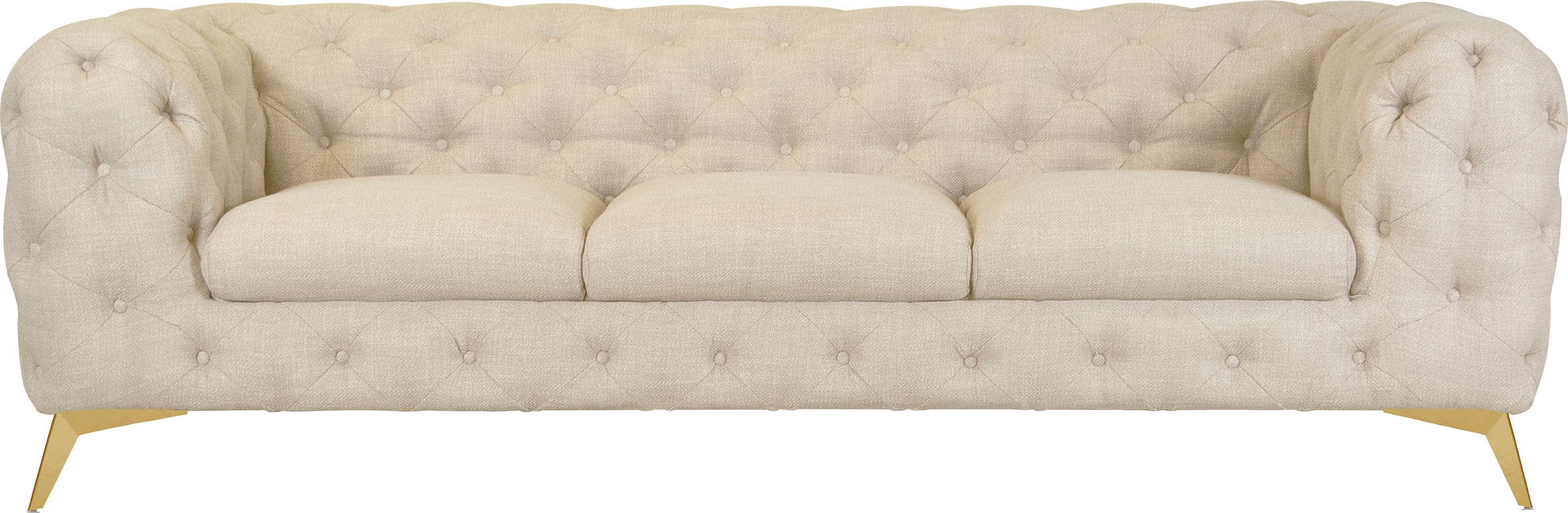 Home affaire Chesterfield-Sofa »Glynis« aufwändige Knopfheftung, moderne Chesterfield Optik, Fussfarbe wählbar