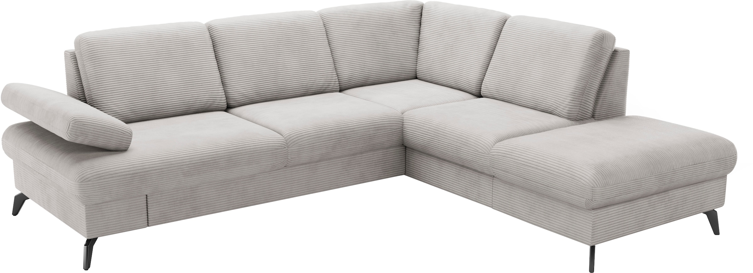 sit&more Ecksofa »Morris Jubi L-Form«, inkl. Armteilfunktion und 1 Zierkissen, wahlweise mit Bettfunktion