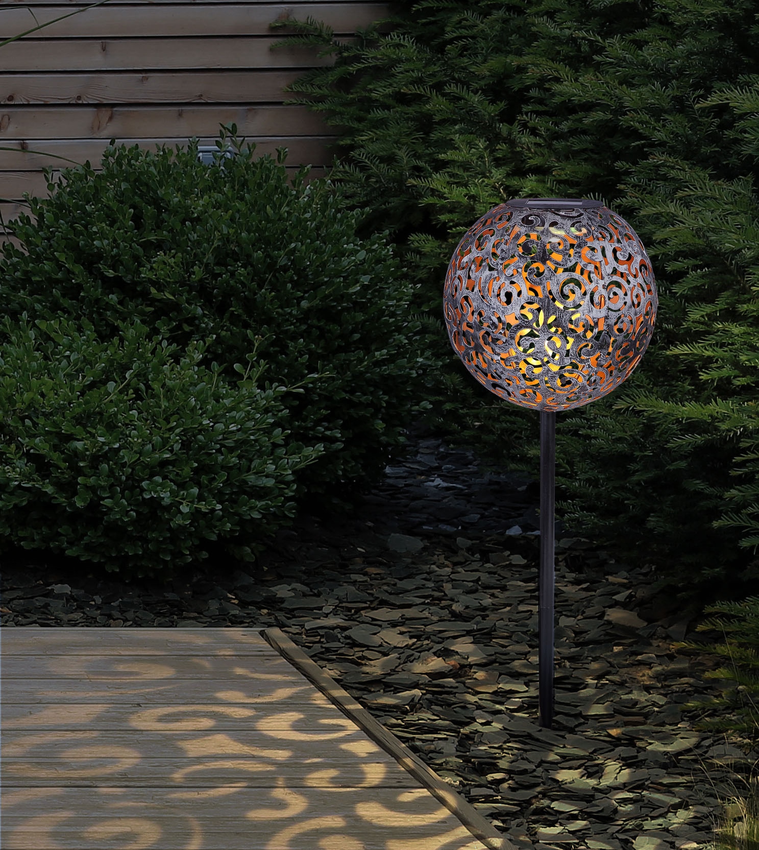 GLOBO LIGHTING Lampe solaire à LED »SOLAR« Module LED 1 cuis blanc chaud lampe solaire pour jardin, superbe effet lumineux, boule solaire avec piquet
