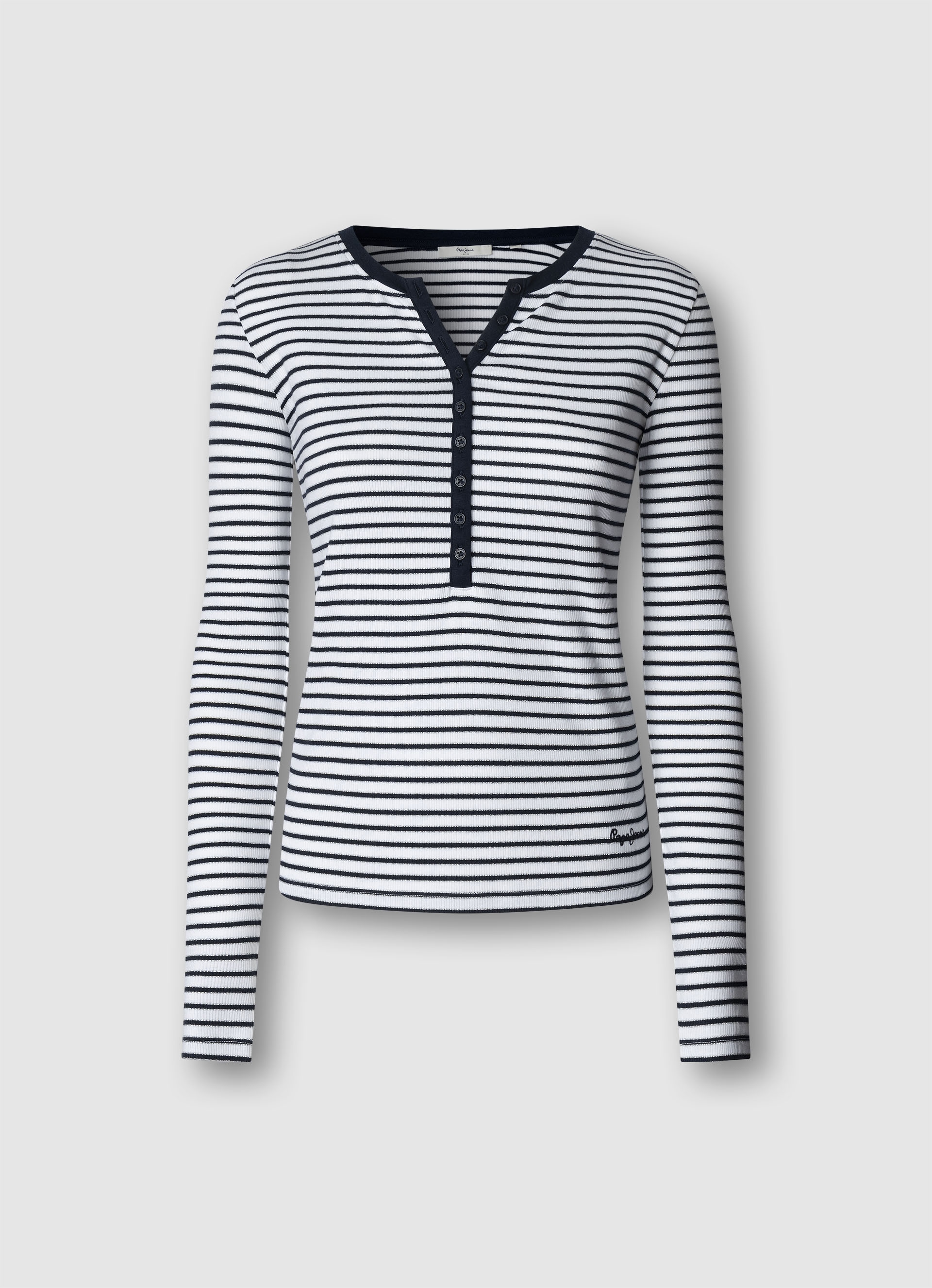 Image of Pepe Jeans Langarmshirt "MEG" mit Knopfleiste