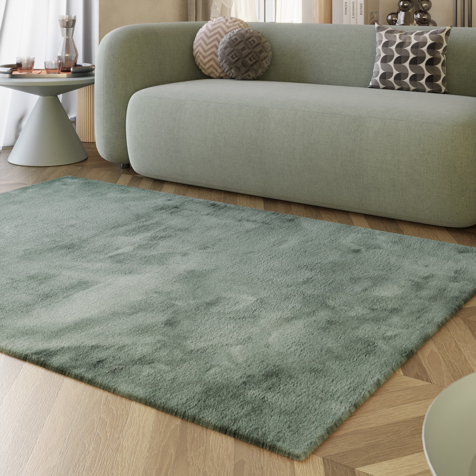 Esprit Hochflor-Teppich »Alice ESP-4377, Kunstfell«, rechteckig, 25 mm Höhe, Kaninchenfell-Haptik, besonders weich und dicht, für alle Räume