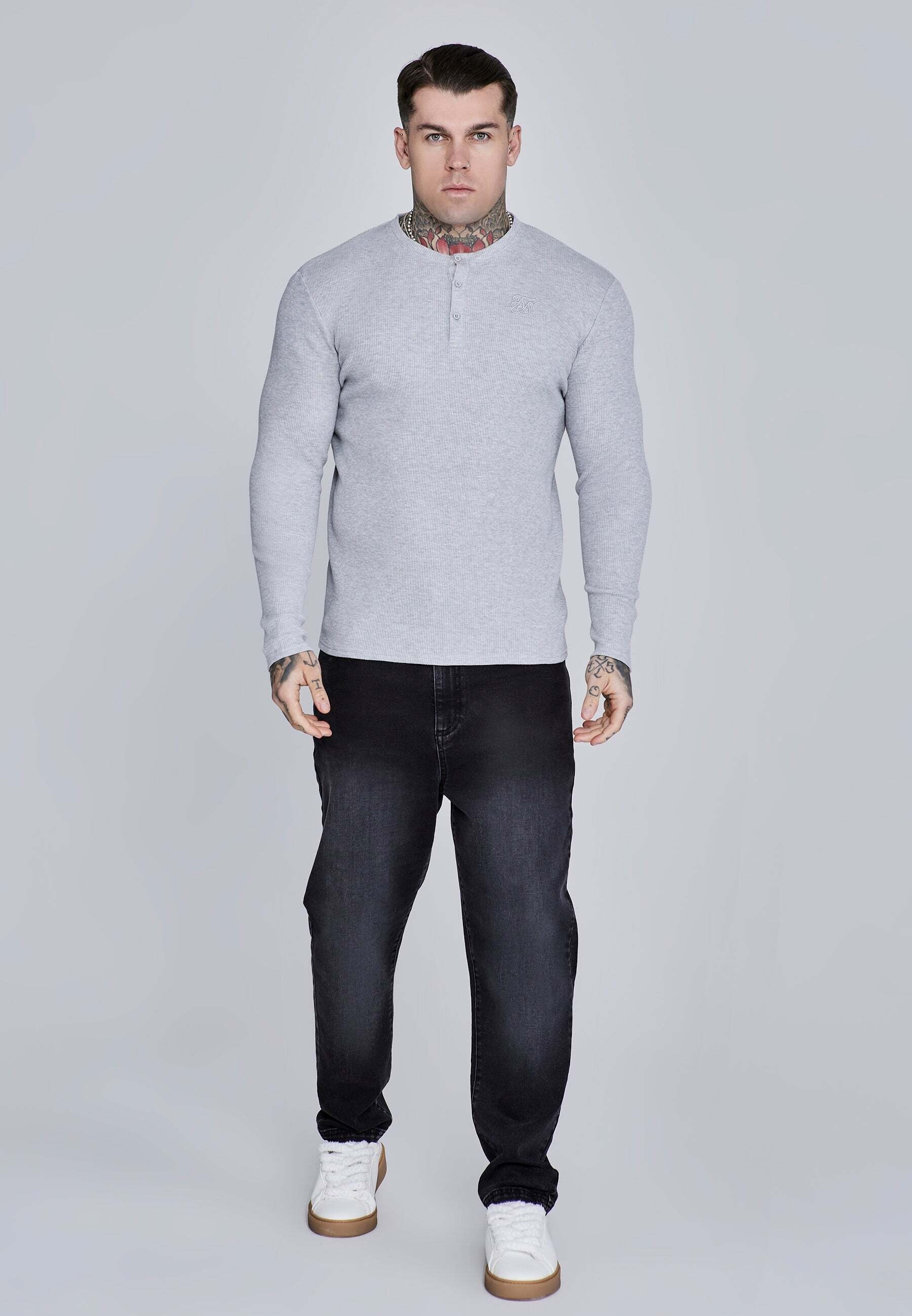 Siksilk T-Shirt »Siksilk T-Shirt Henley T-Shirt«