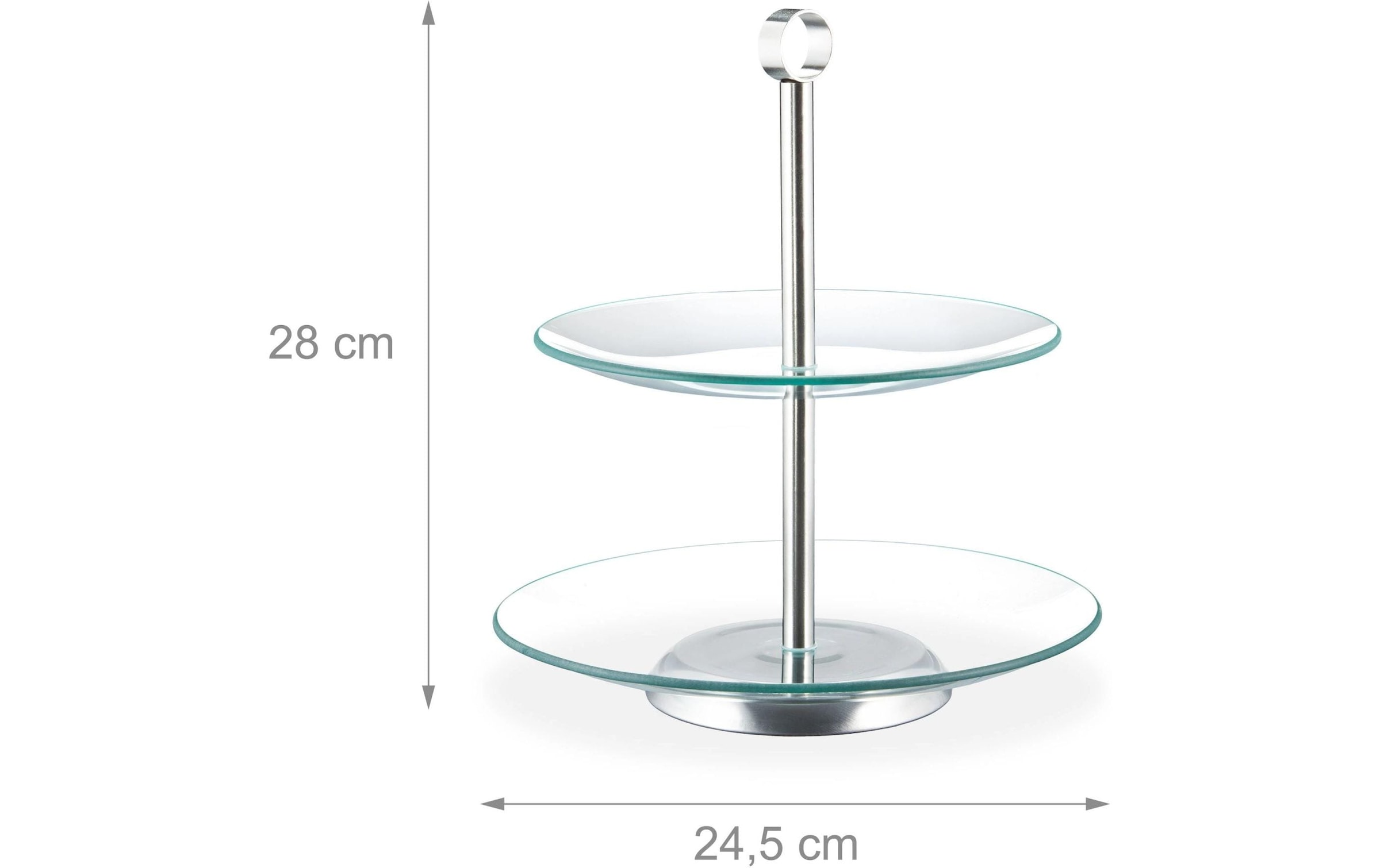 relaxdays Etagere »rund, 2-stufig,«