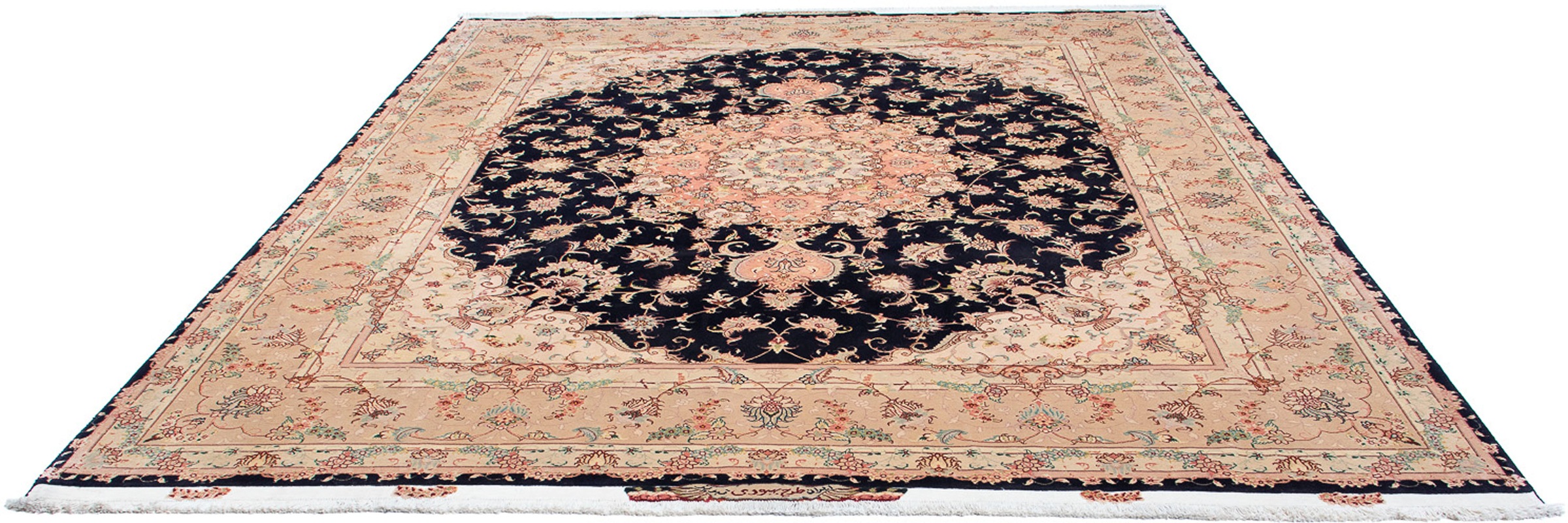 Image of morgenland Orientteppich »Perser - Täbriz - Royal - 295 x 255 cm - dunkelblau«, rechteckig, 7 mm Höhe, Wohnzimmer, Handgeknüpft, Einzelstück mit Zertifikat bei Ackermann Versand Schweiz