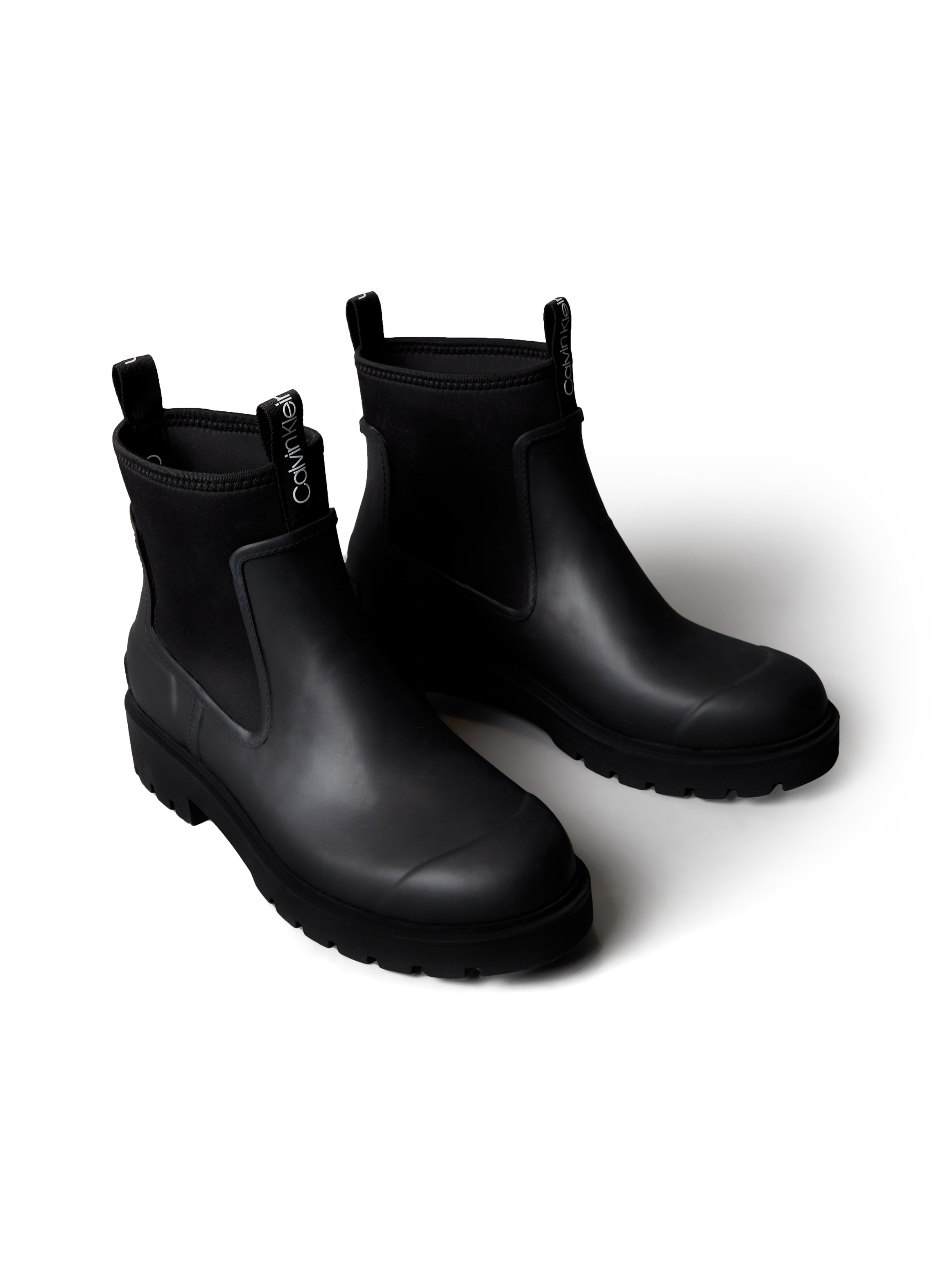Image of Calvin Klein Jeans Chelseaboots "COMBAT RAIN BOOT" Stiefelette mit Blockabsatz, Schlupfboots, Rainboots mit Anziehlasche