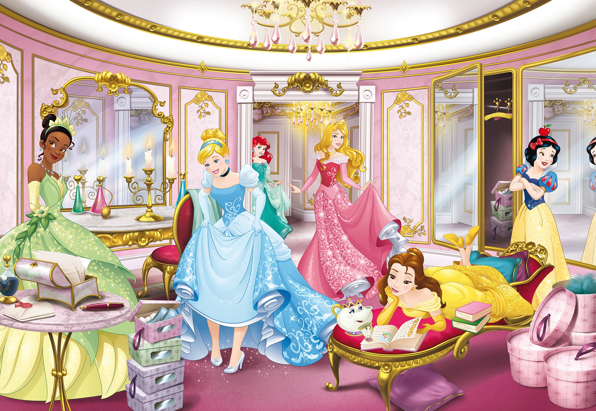 Image of Komar Fototapete "Princess Mirror - Grösse 368 x 254 cm" bedruckt glatt Kinderzimmer