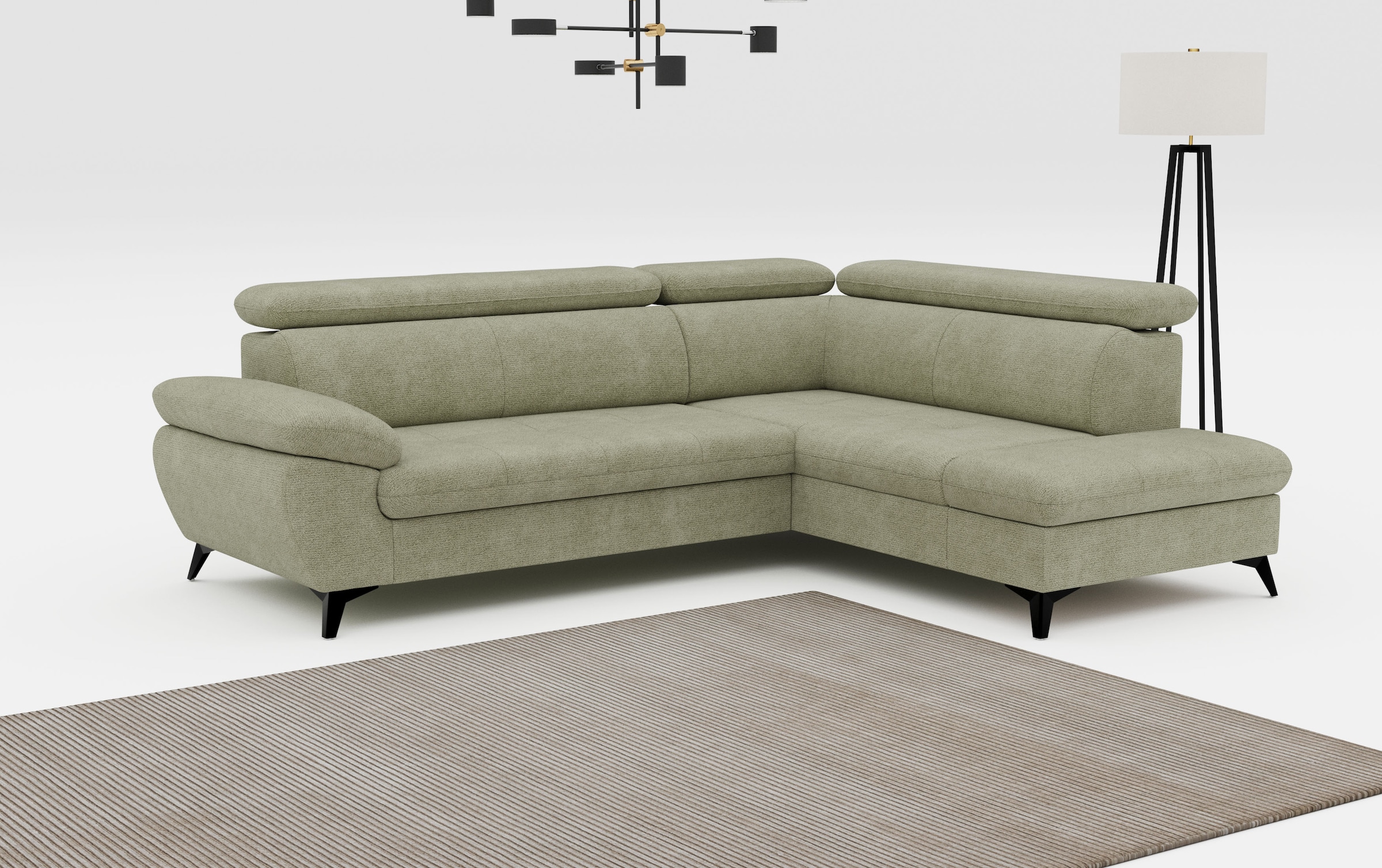 Image of COTTA Ecksofa "Hudson L-Form, B: 256 cm" mit Kopfteilverstellung, optional Bettfunktion & Bettkasten