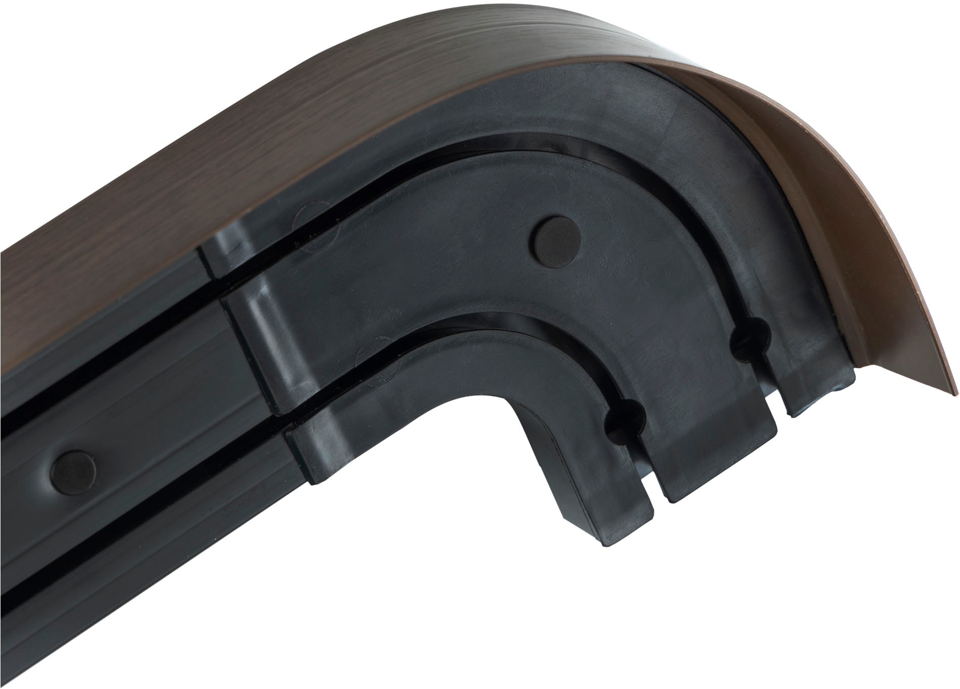 SN DECO GROUP Vorhangschiene »SH2«, 2 läufig-läufig, Fixmass, Set 2-läufig,inkl. Rundbögen, Blende 5 cm, vorgebohrt, Innenlauf
